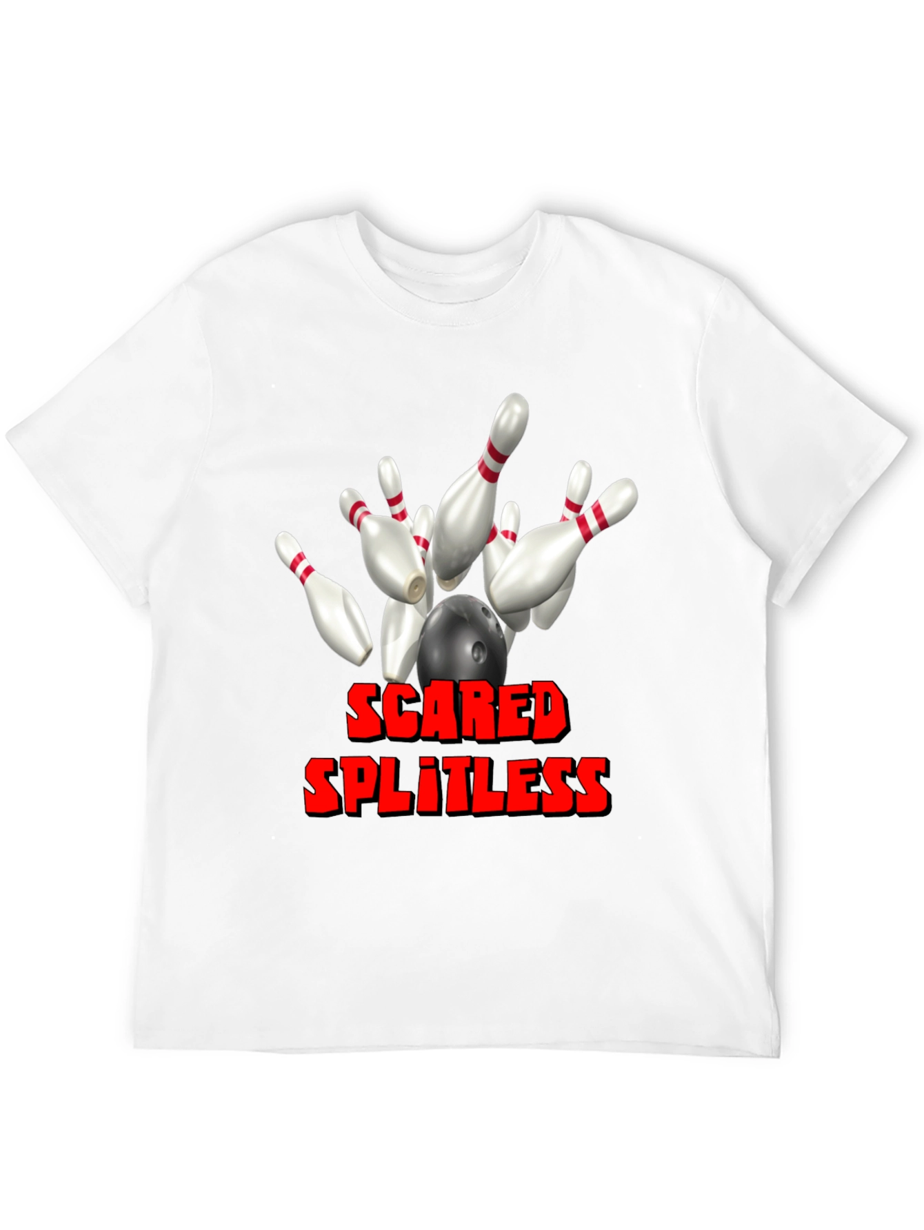 Scared Splitless Bowling Graphic Tee