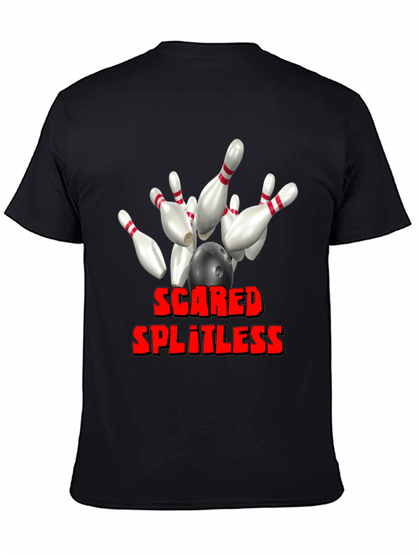 Scared Splitless Bowling Graphic Tee