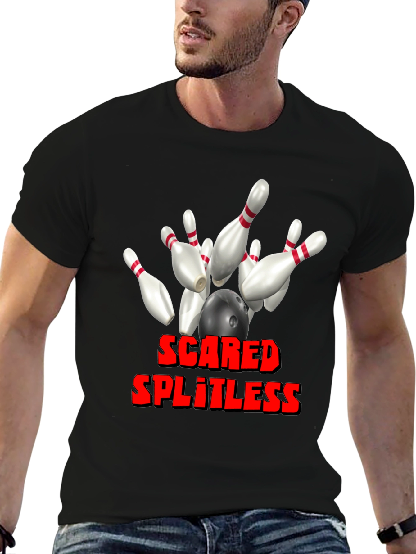 Scared Splitless Bowling Graphic Tee