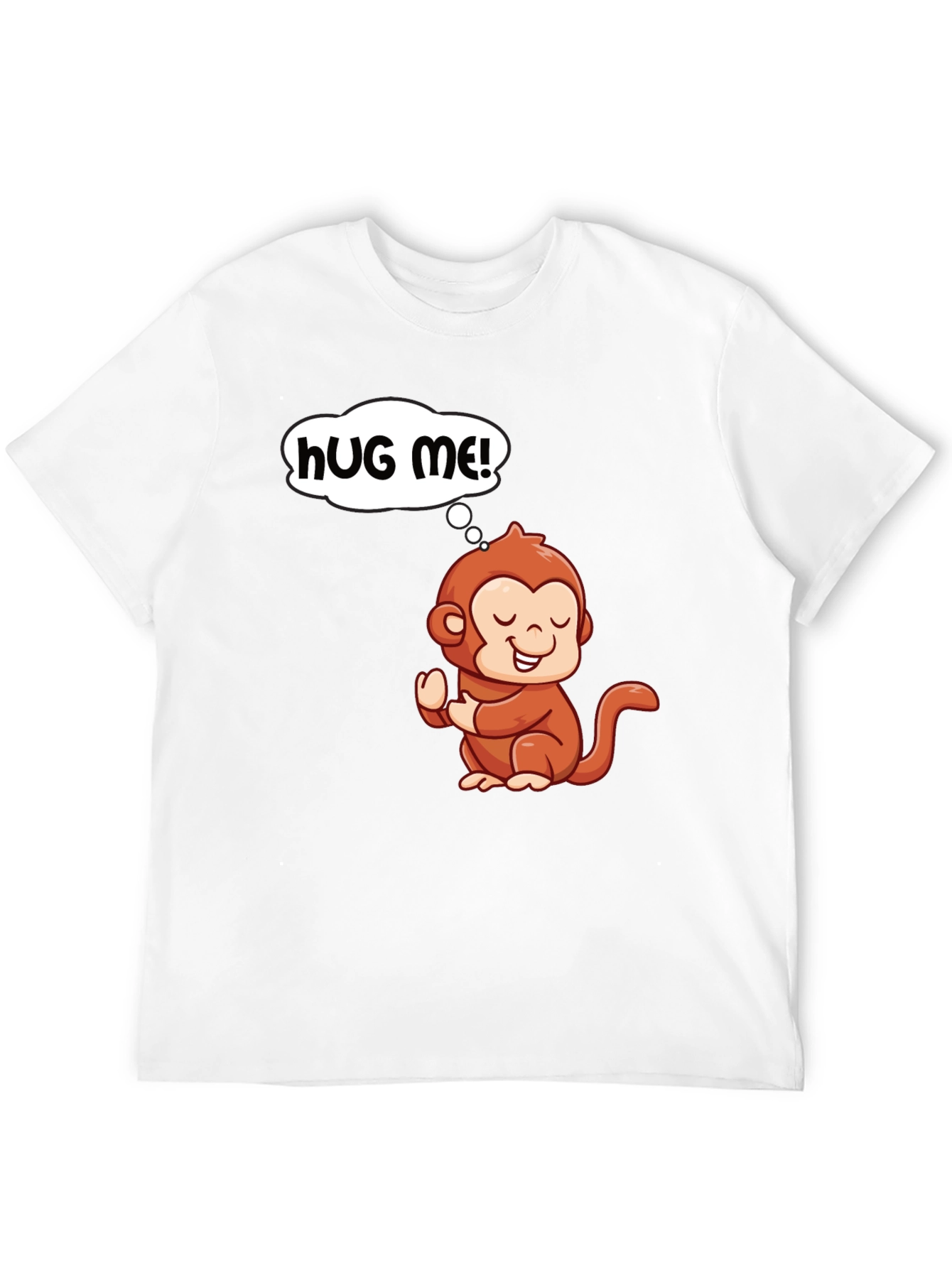 Cute Monkey Graphic T-Shirt - Hug Me!