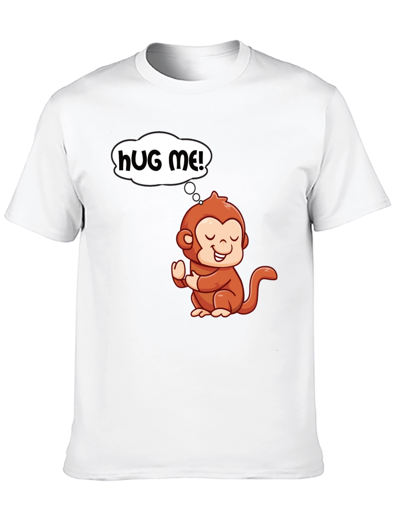 Cute Monkey Graphic T-Shirt - Hug Me!