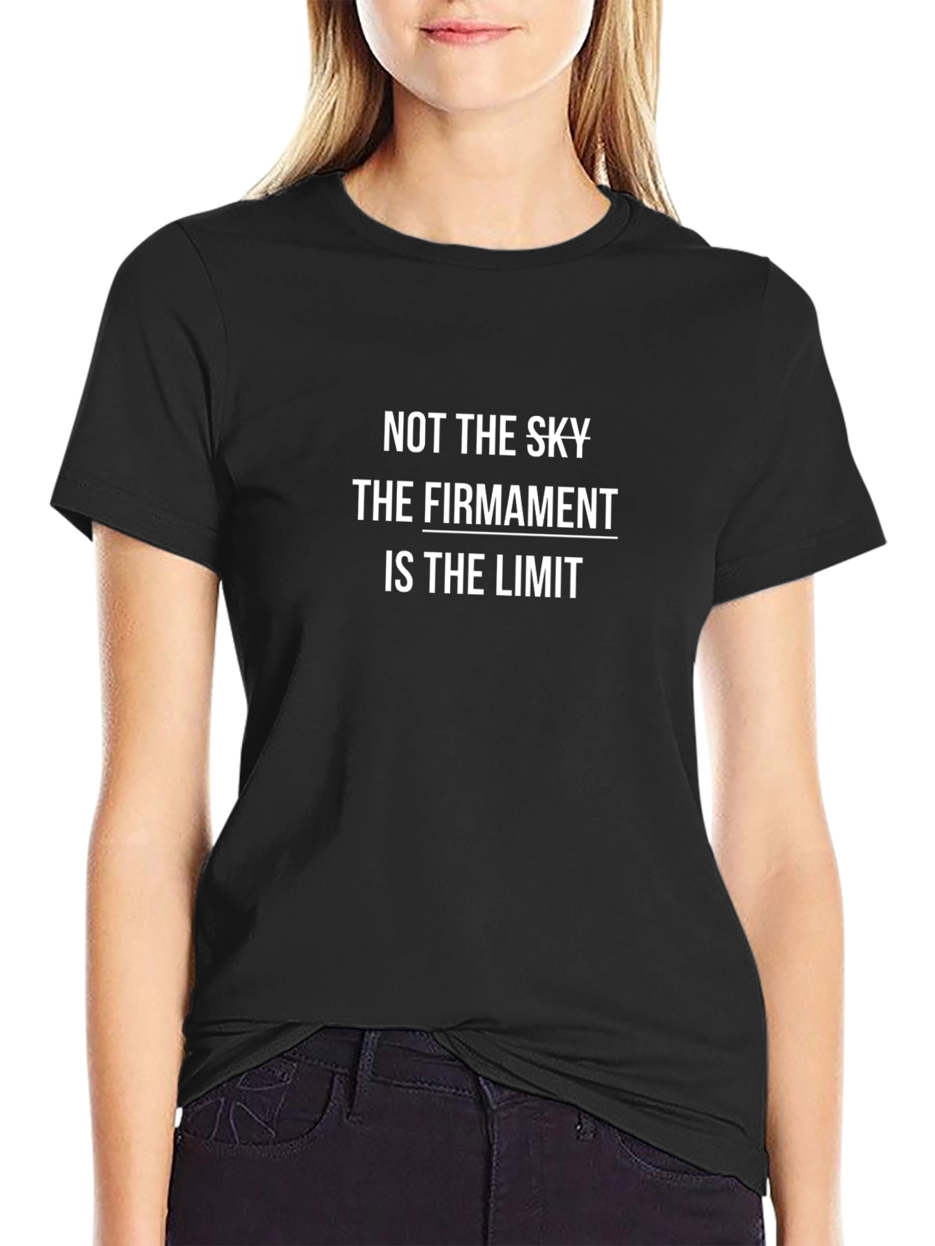 Firmament Limit T-Shirt - Motivational Black Tee