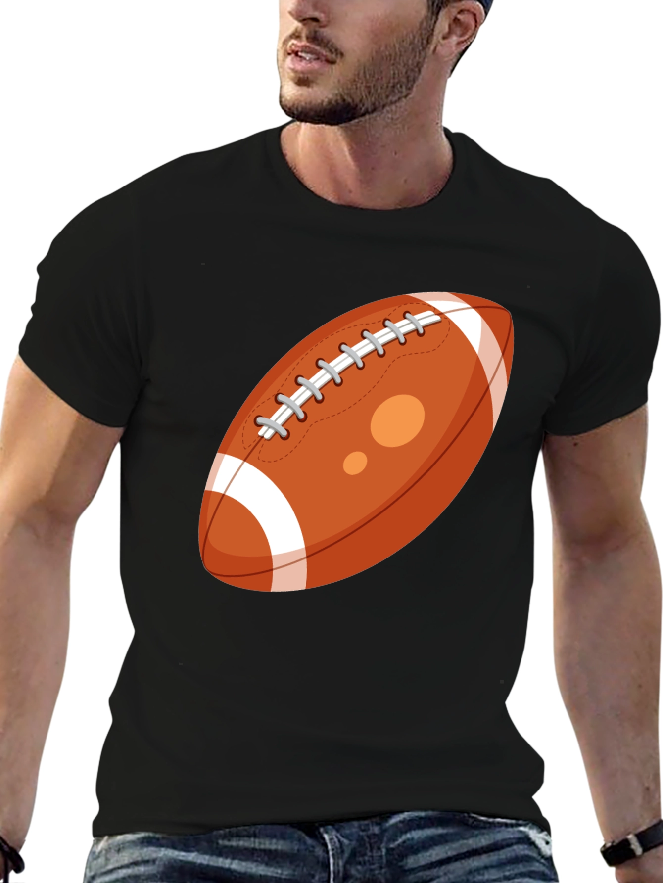 Football Graphic Tee - Classic Black T-Shirt
