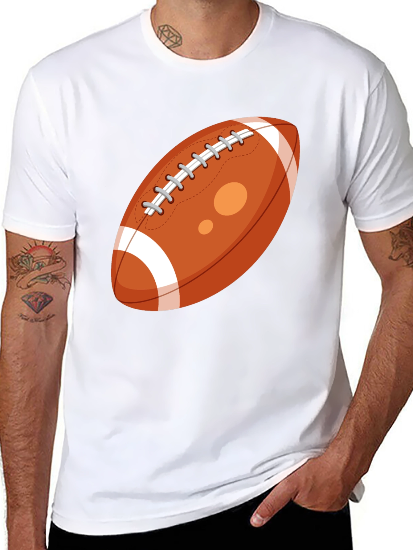 Football Graphic Tee - Classic Black T-Shirt