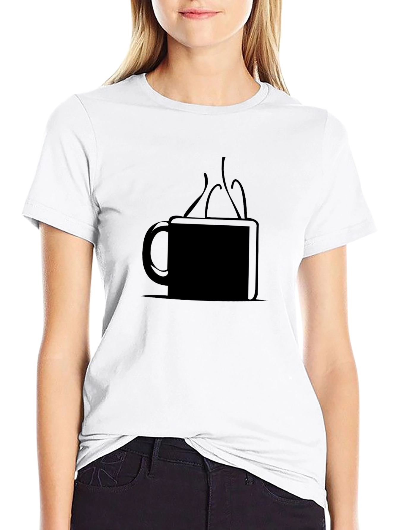 Coffee Mug Graphic Tee - Black