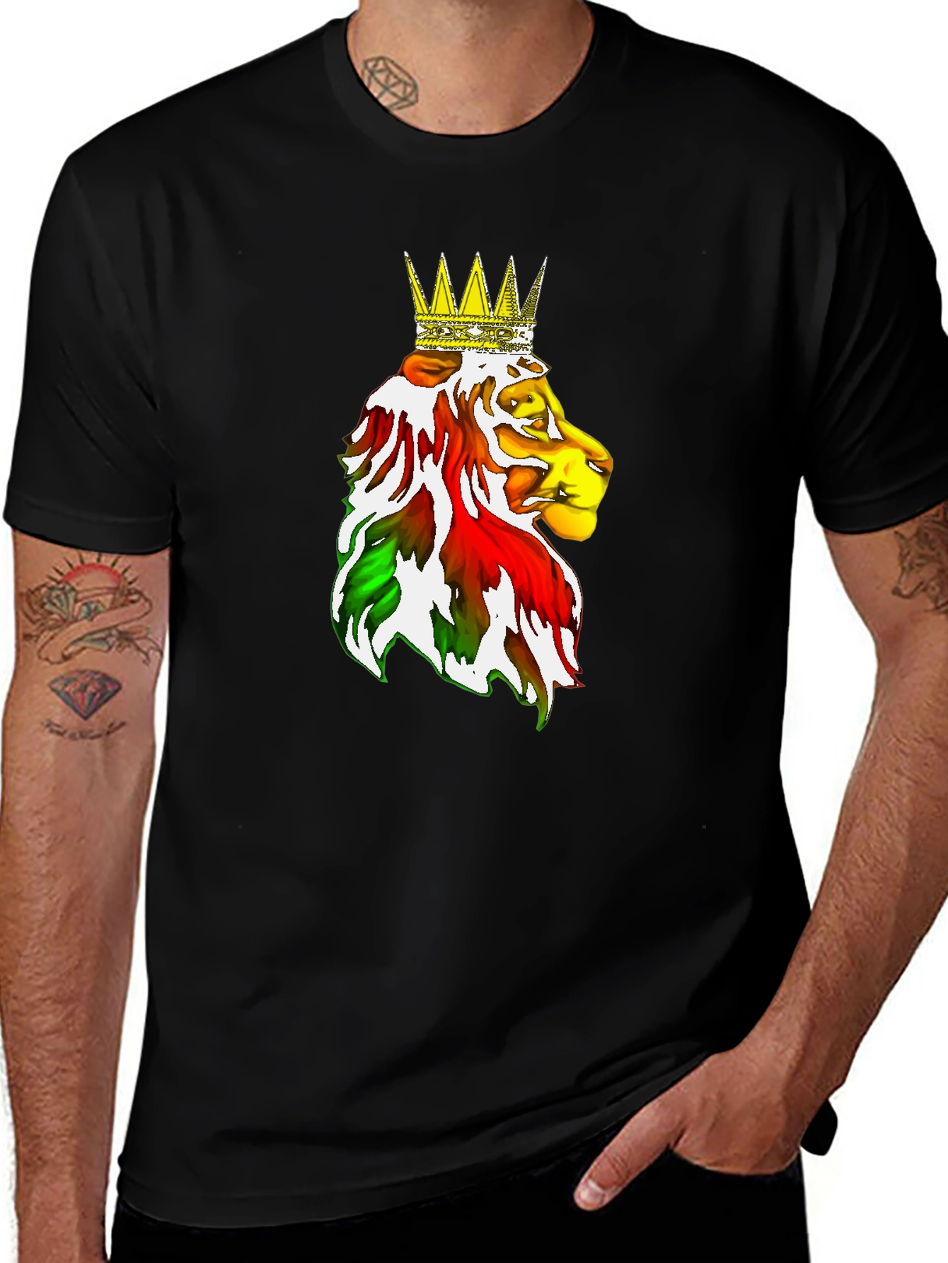 Rasta Lion King Graphic Tee