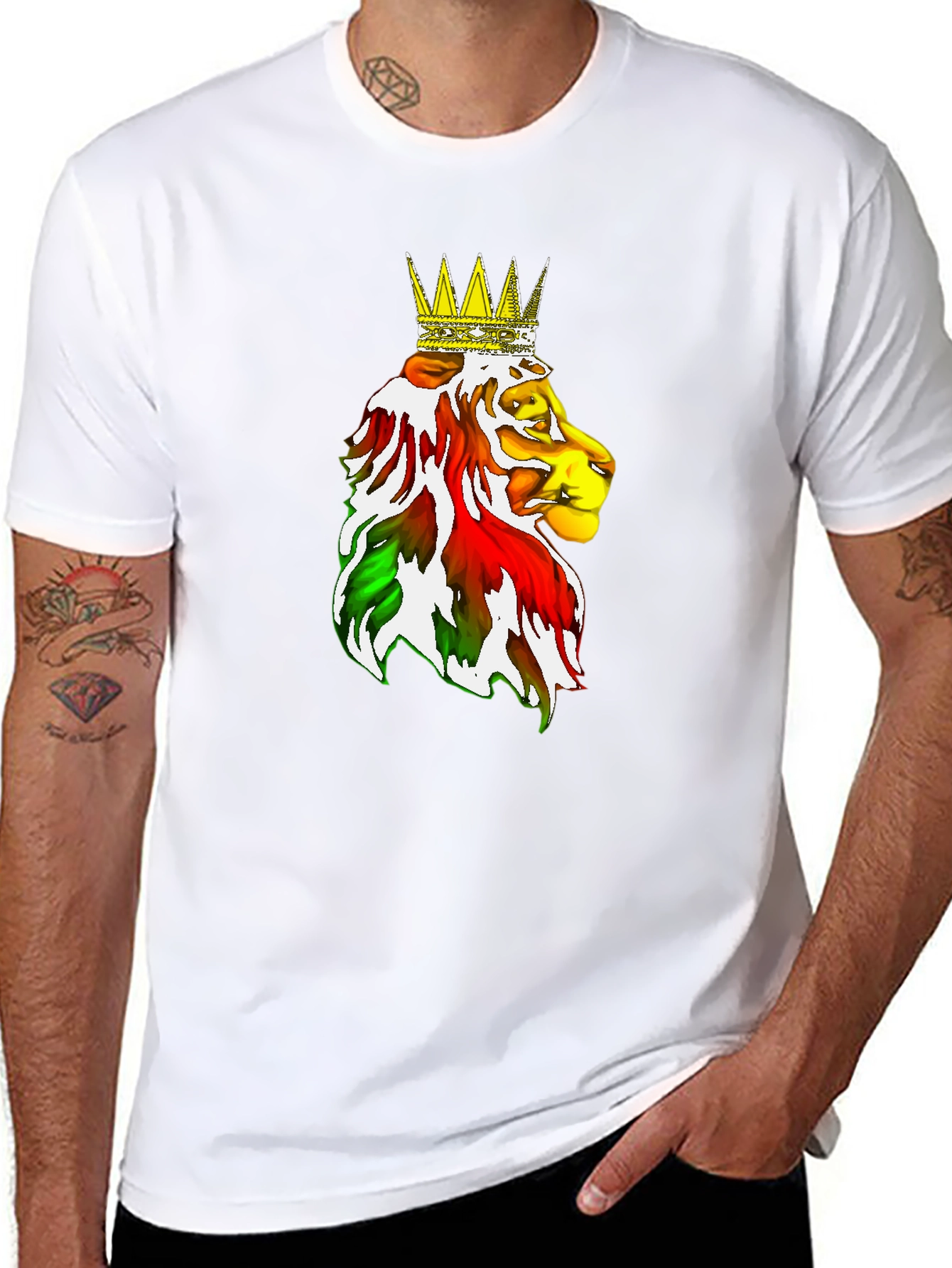 Rasta Lion King Graphic Tee