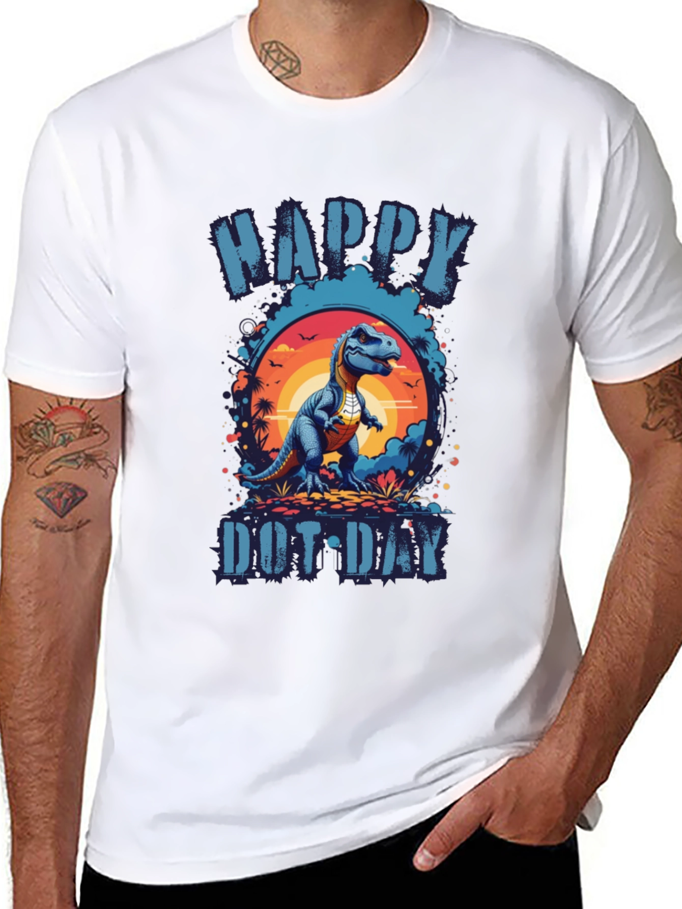 Happy Dot Day Dinosaur T-Shirt