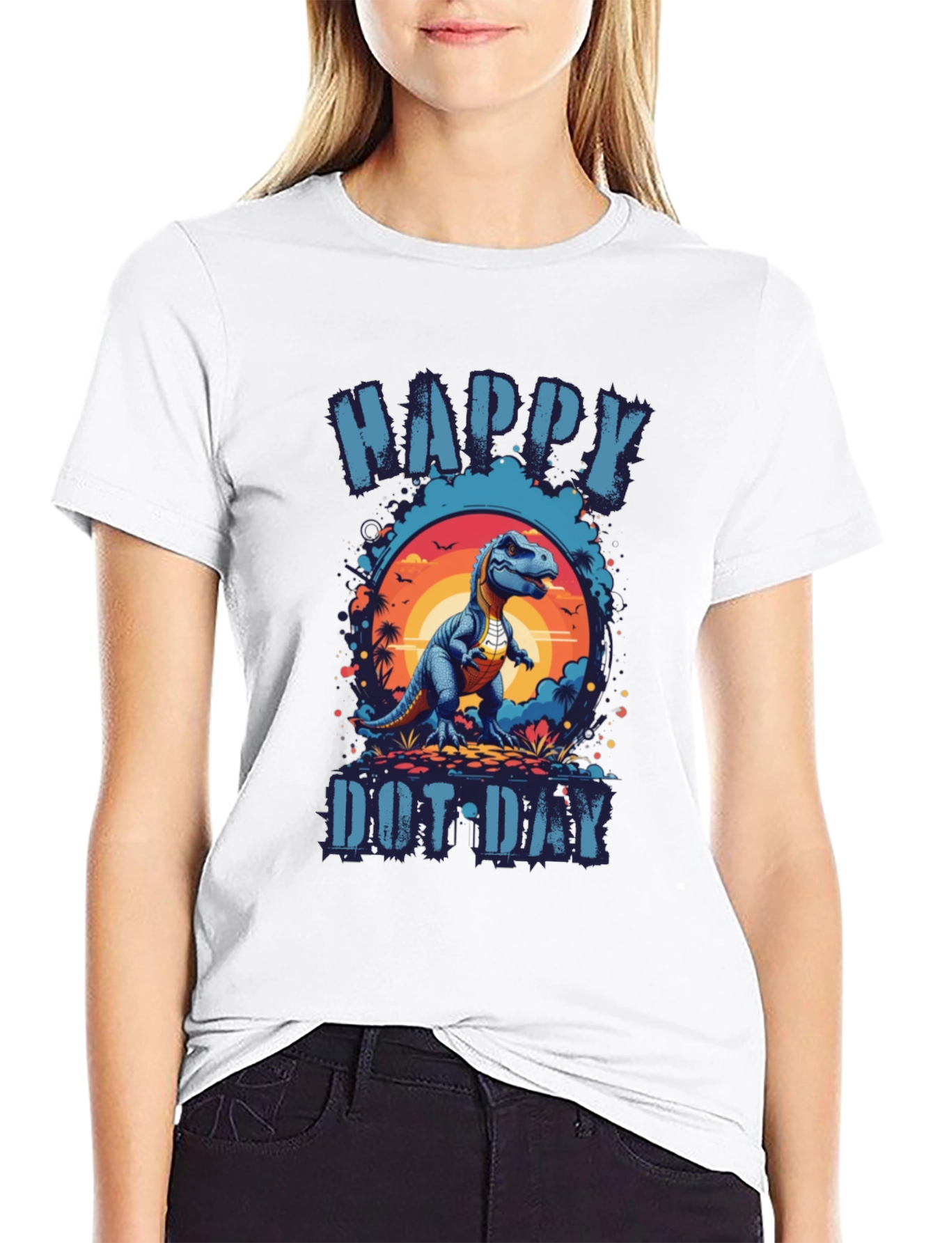Happy Dot Day Dinosaur T-Shirt