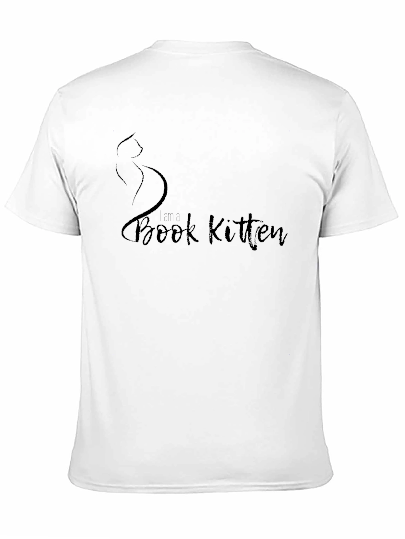 Book Kitten Black Graphic T-Shirt