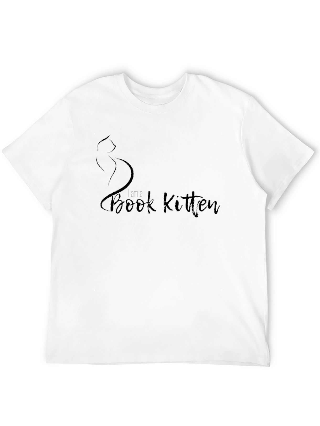 Book Kitten Black Graphic T-Shirt