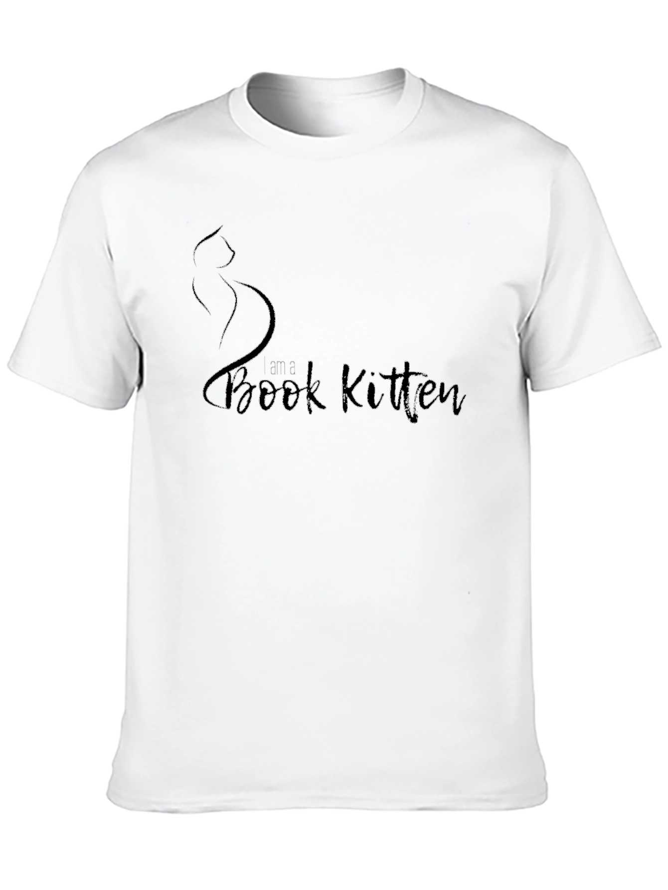 Book Kitten Black Graphic T-Shirt