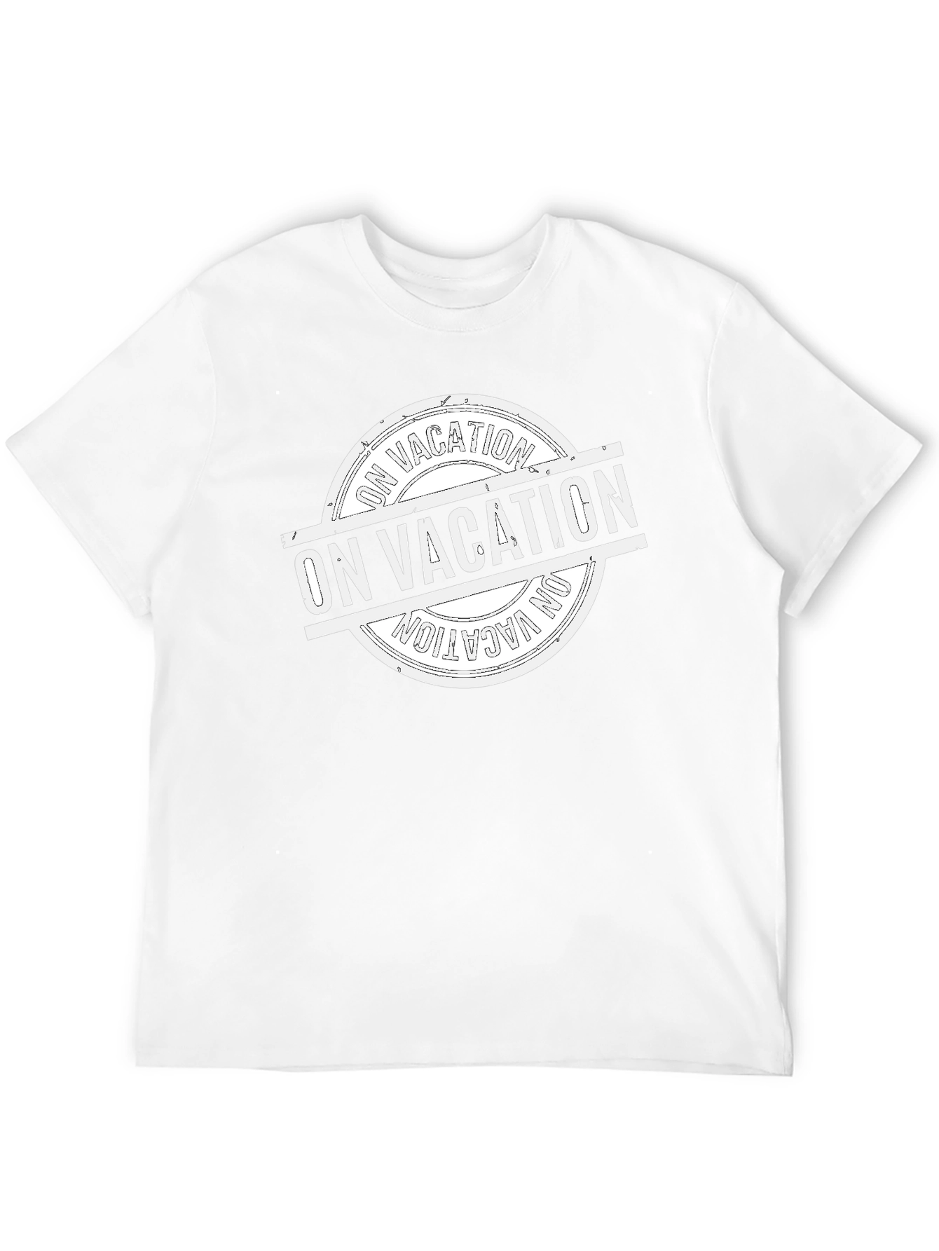 On Vacation Graphic Tee - Black Cotton T-Shirt