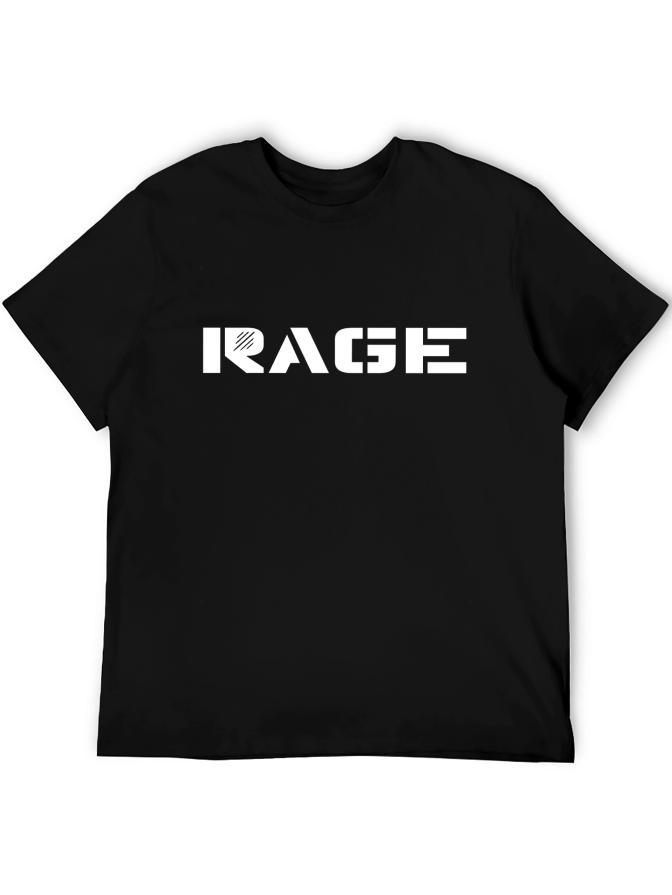 RAGE Graphic Tee - Black Cotton Blend Modern Fit