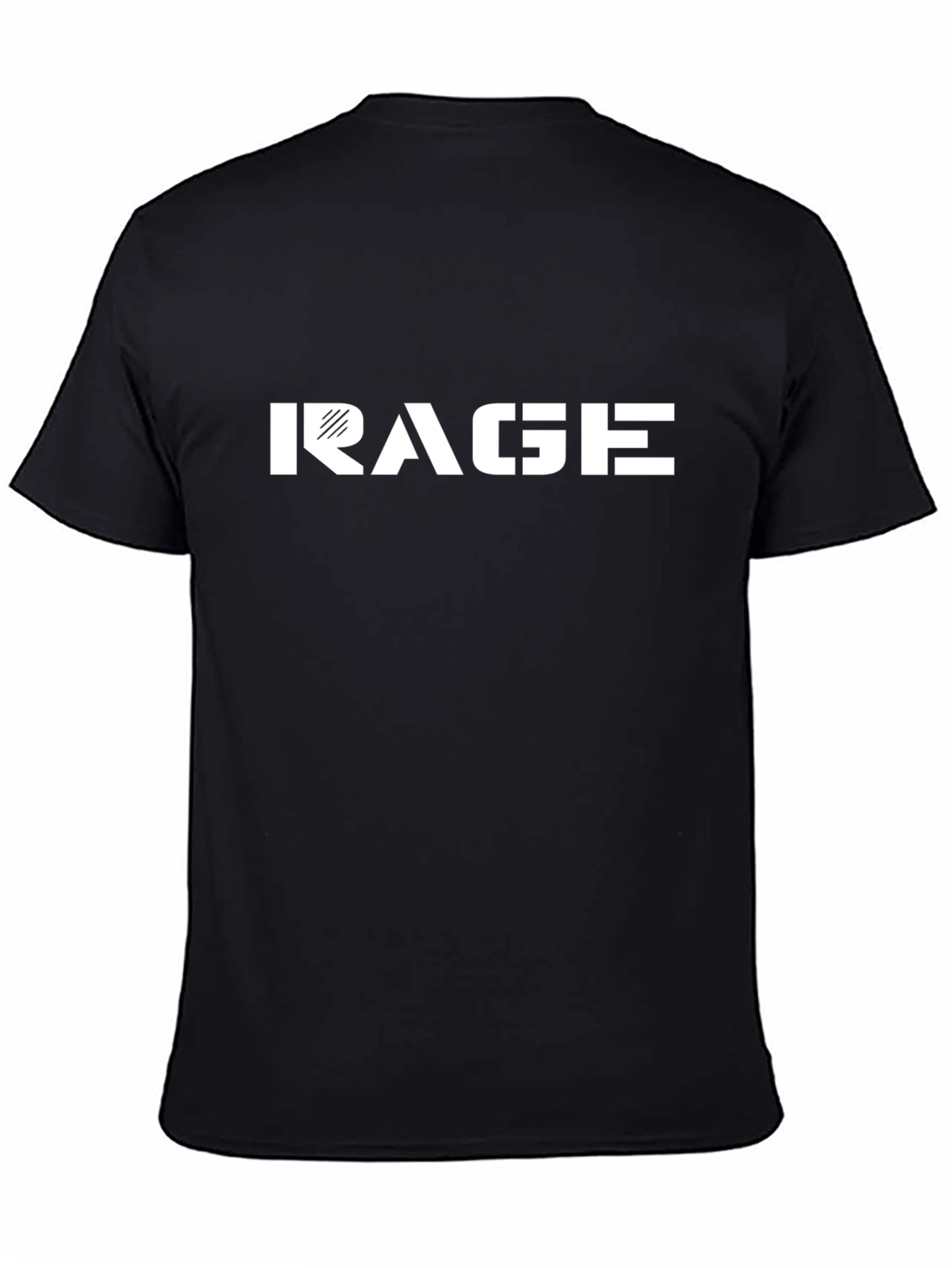 RAGE Graphic Tee - Black Cotton Blend Modern Fit
