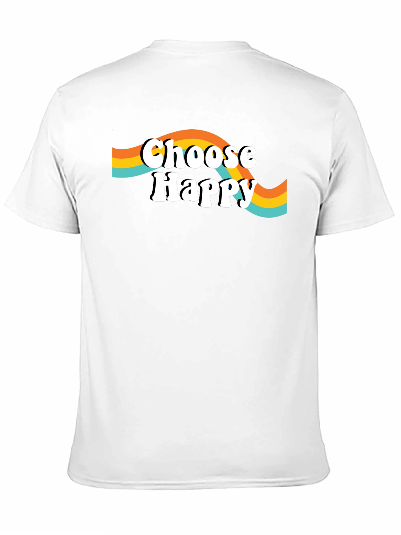 Choose Happy Graphic Tee - Retro Style