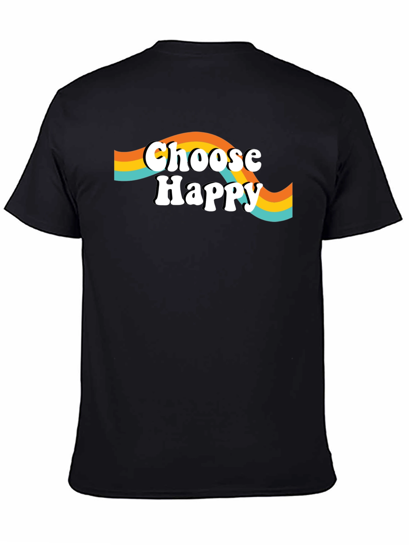 Choose Happy Graphic Tee - Retro Style