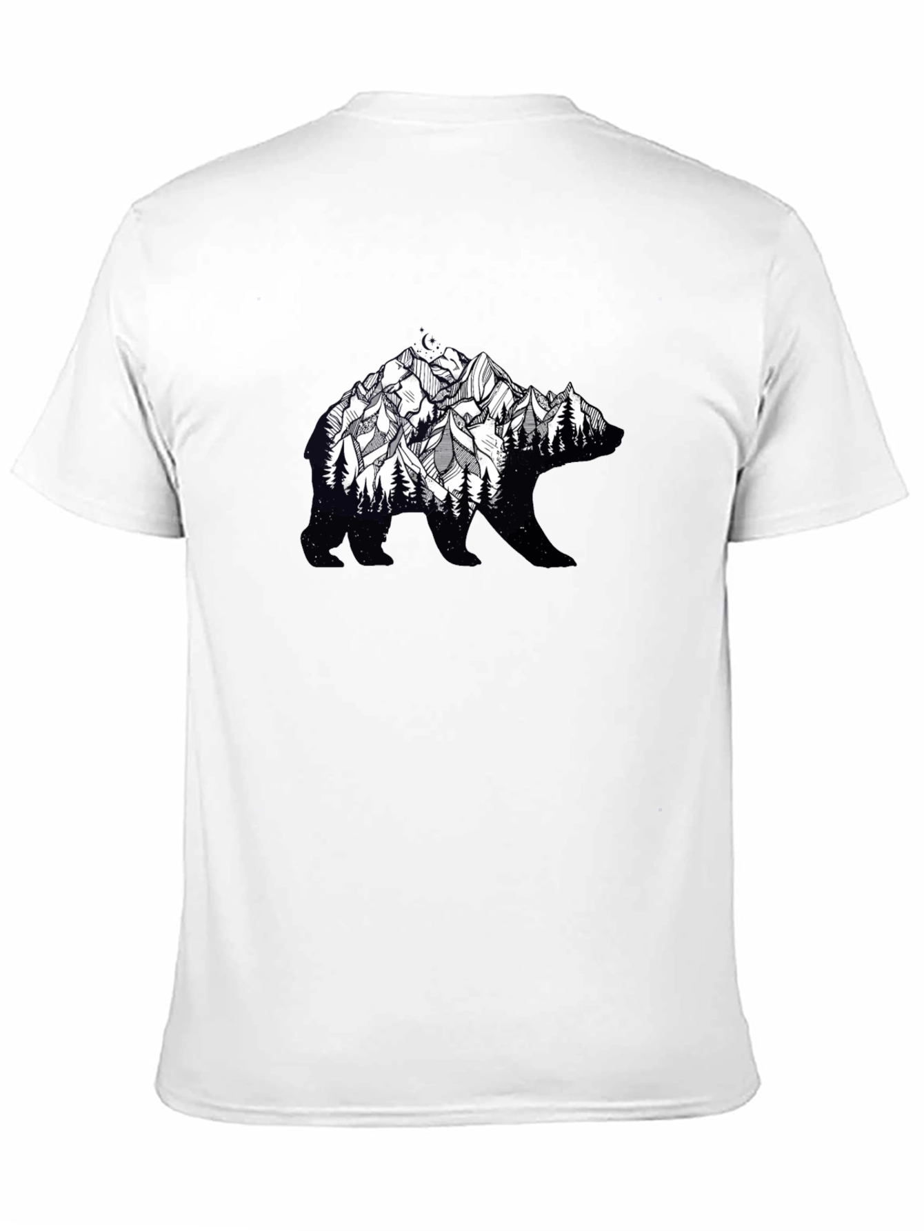 Bear Silhouette Mountain Graphic Tee - Nature Inspired