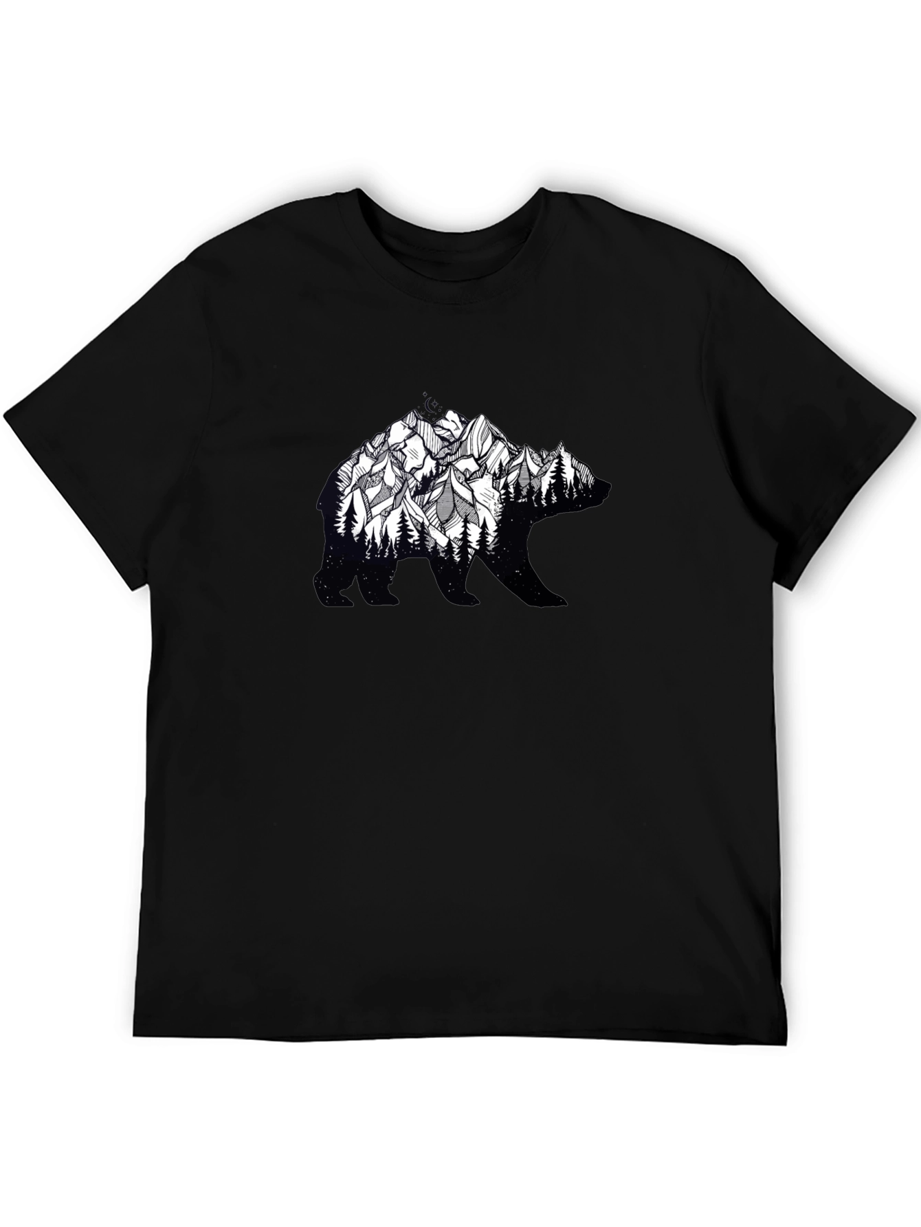 Bear Silhouette Mountain Graphic Tee - Nature Inspired