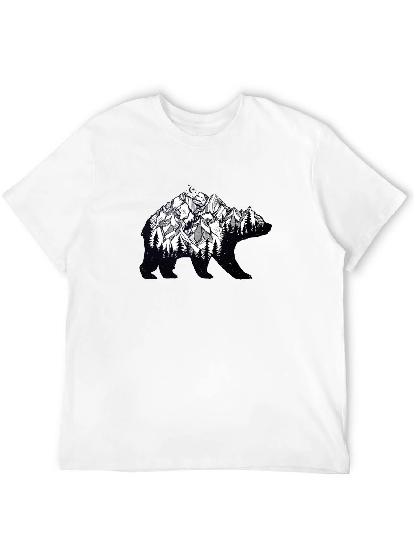 Bear Silhouette Mountain Graphic Tee - Nature Inspired