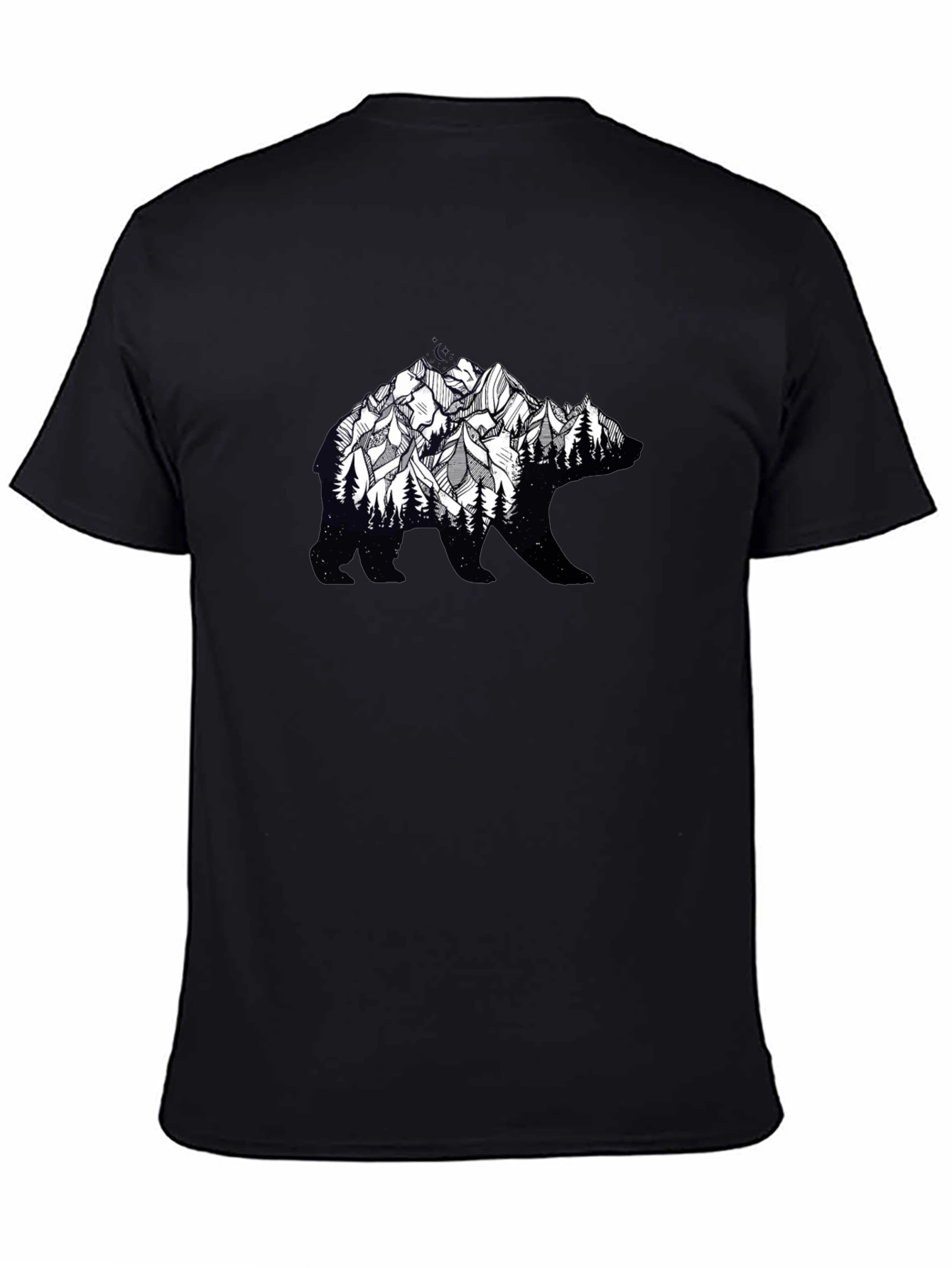 Bear Silhouette Mountain Graphic Tee - Nature Inspired