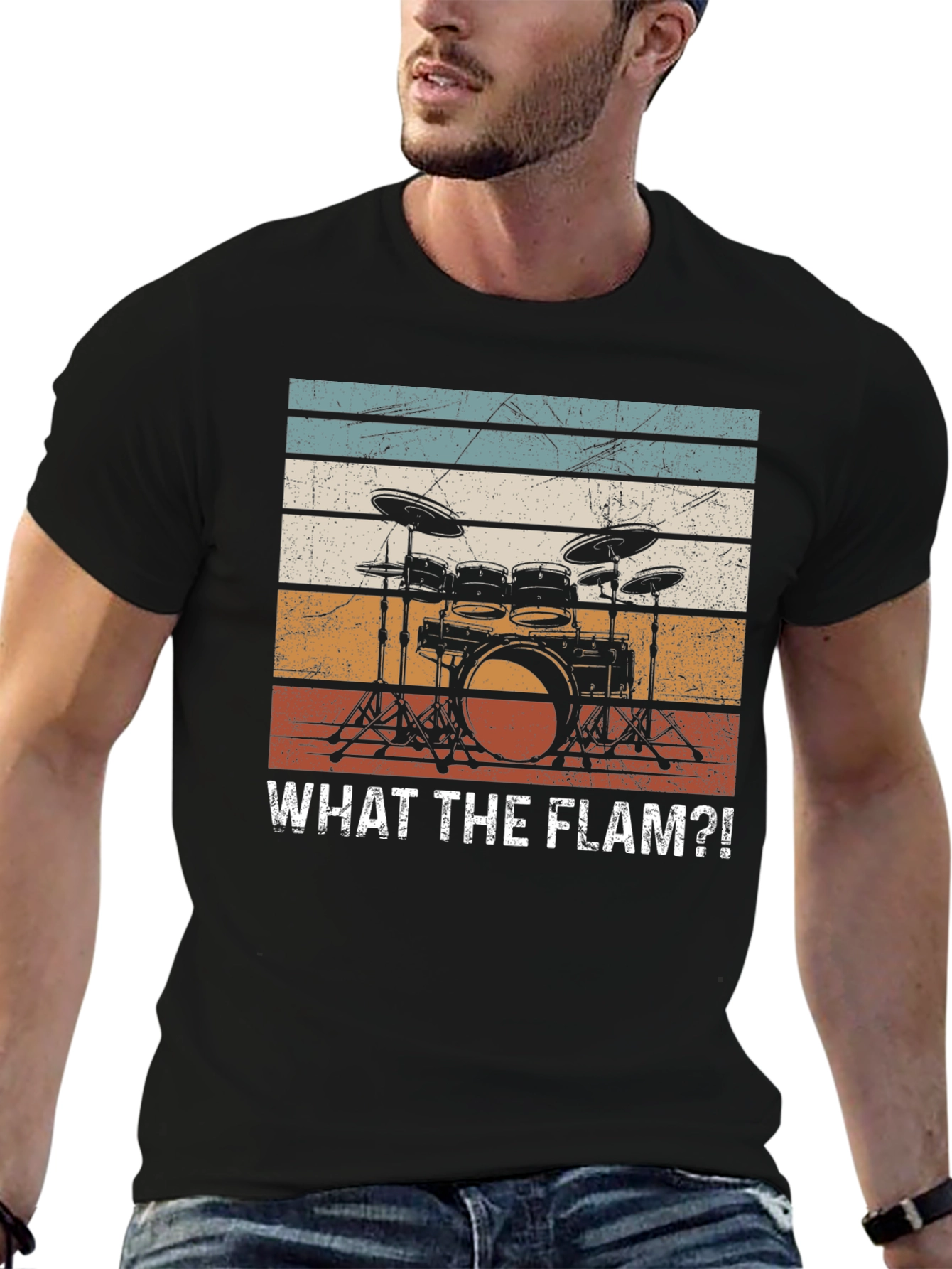What The Flam?! Drum Set Graphic T-Shirt