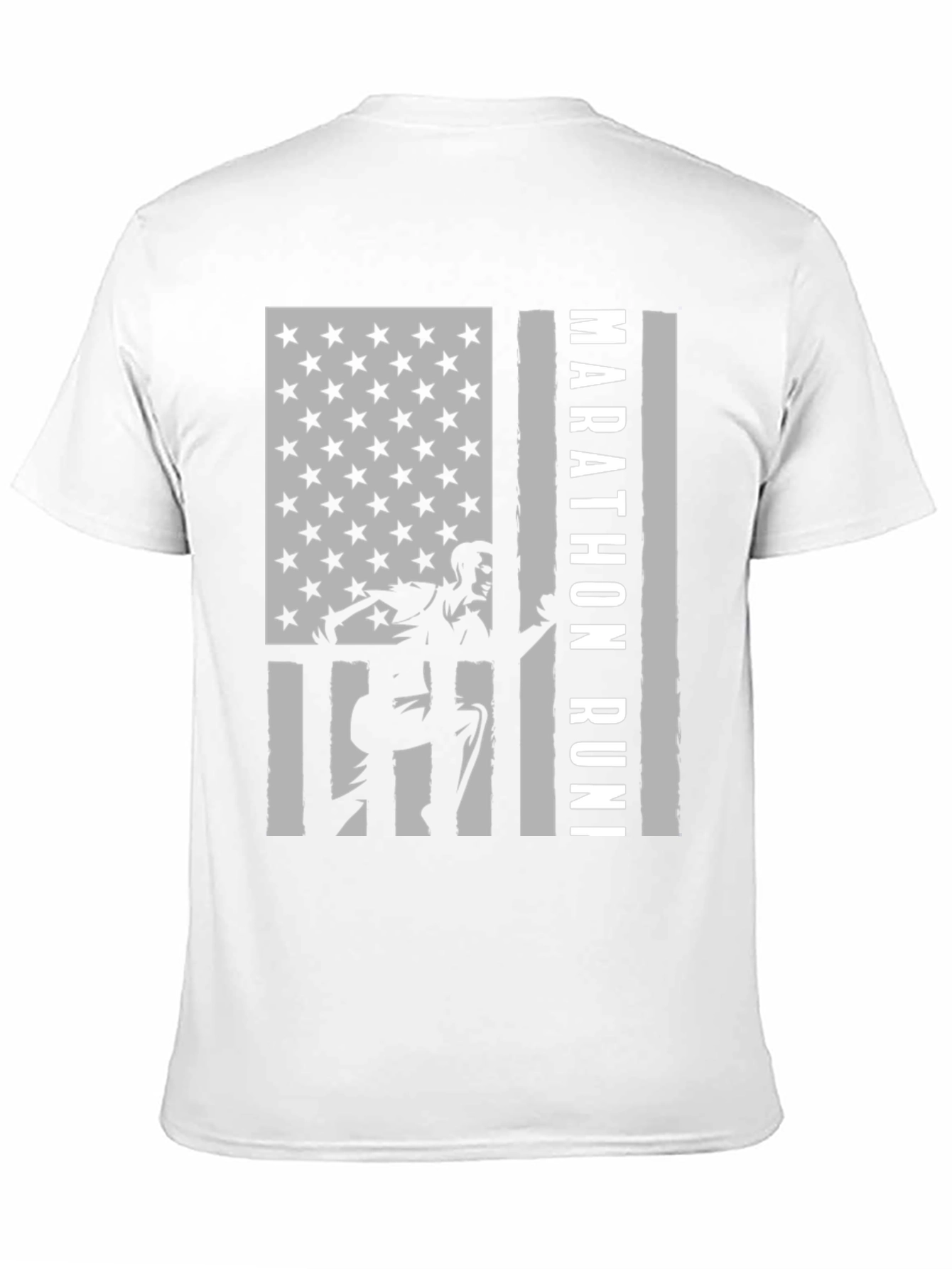Marathon Runner US Flag Graphic Tee