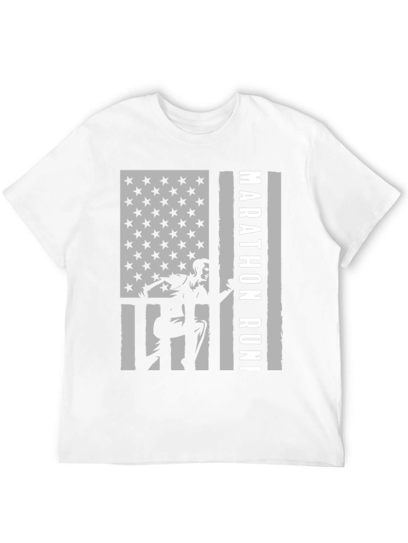 Marathon Runner US Flag Graphic Tee