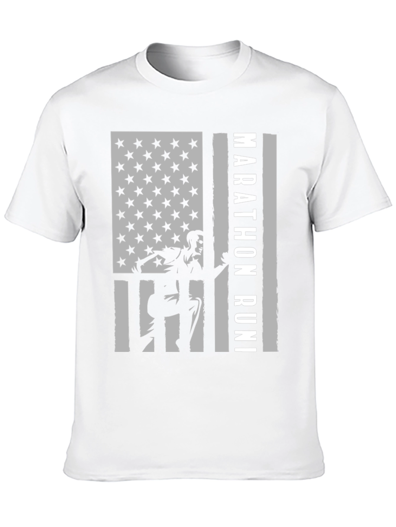 Marathon Runner US Flag Graphic Tee