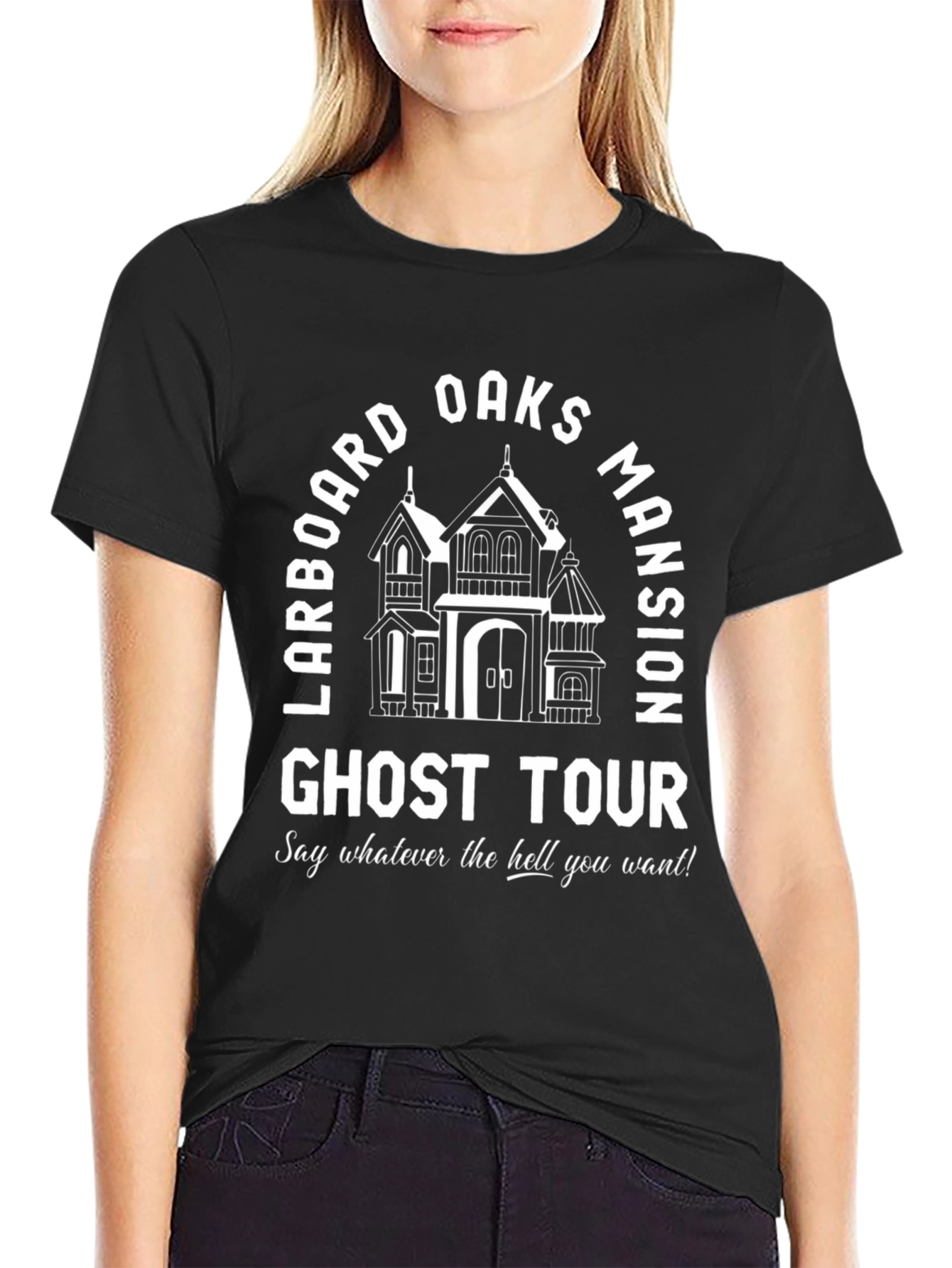 Larboard Oaks Mansion Ghost Tour Black T-Shirt