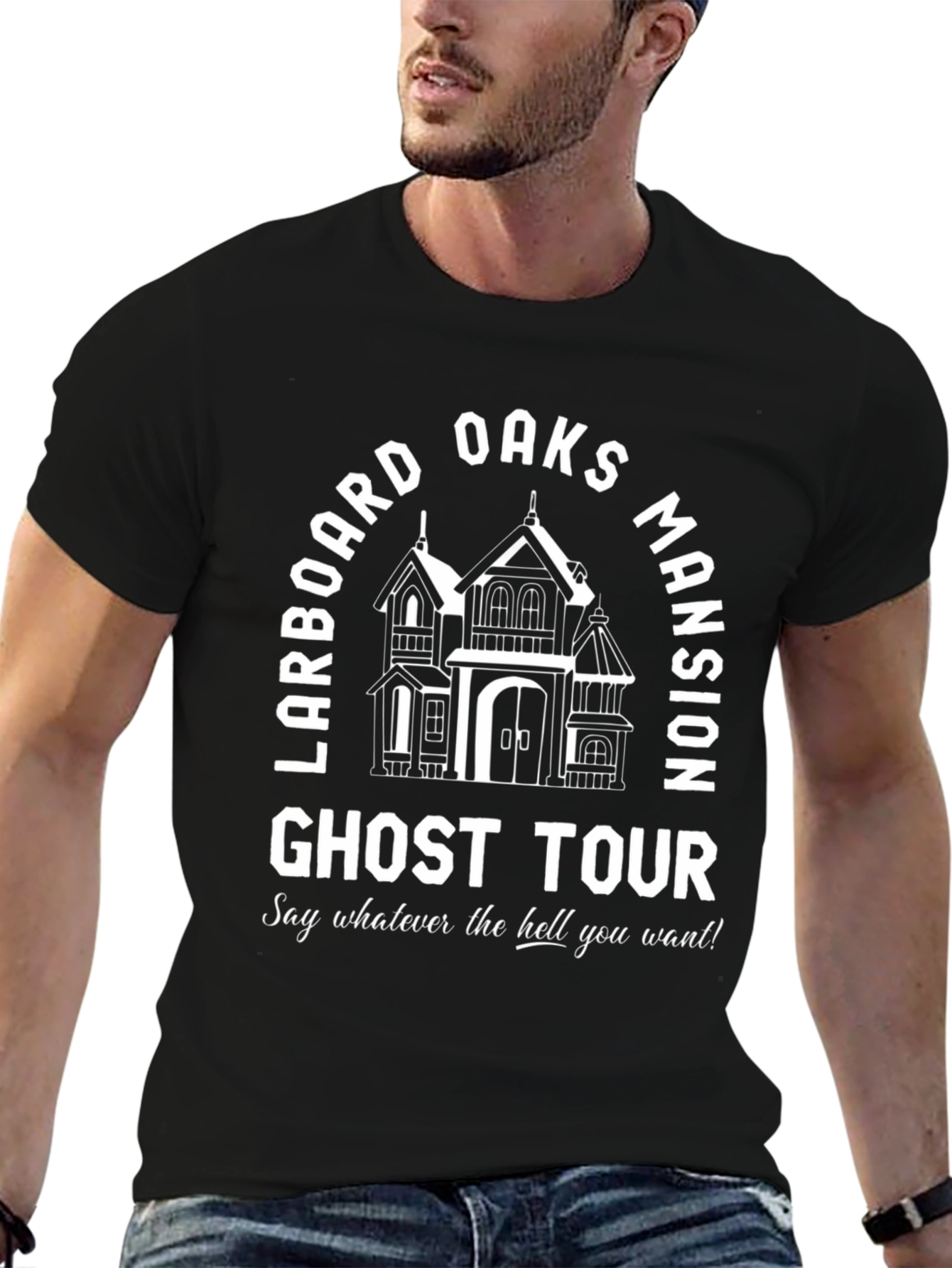 Larboard Oaks Mansion Ghost Tour Black T-Shirt