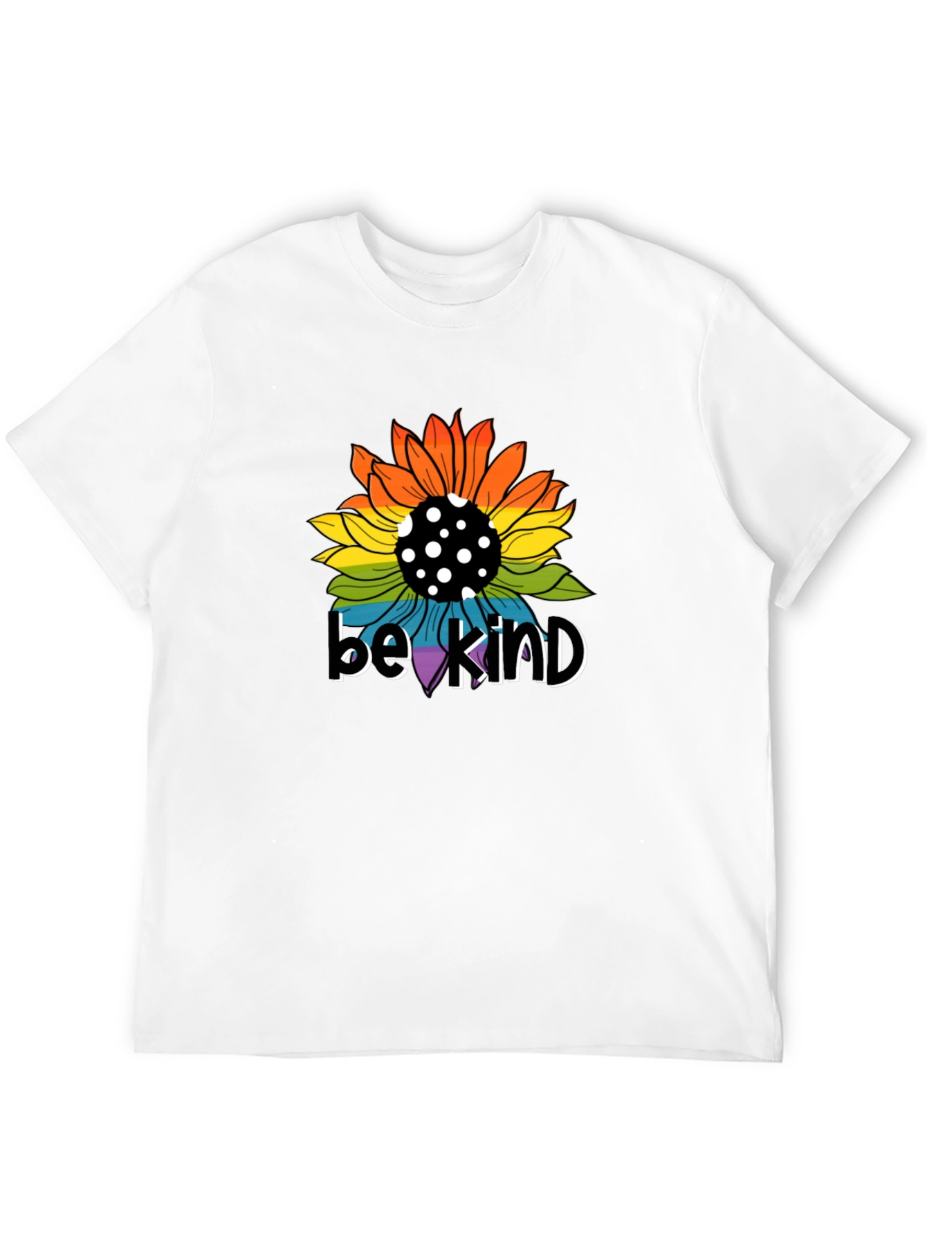 Be Kind Sunflower Graphic Tee - Black