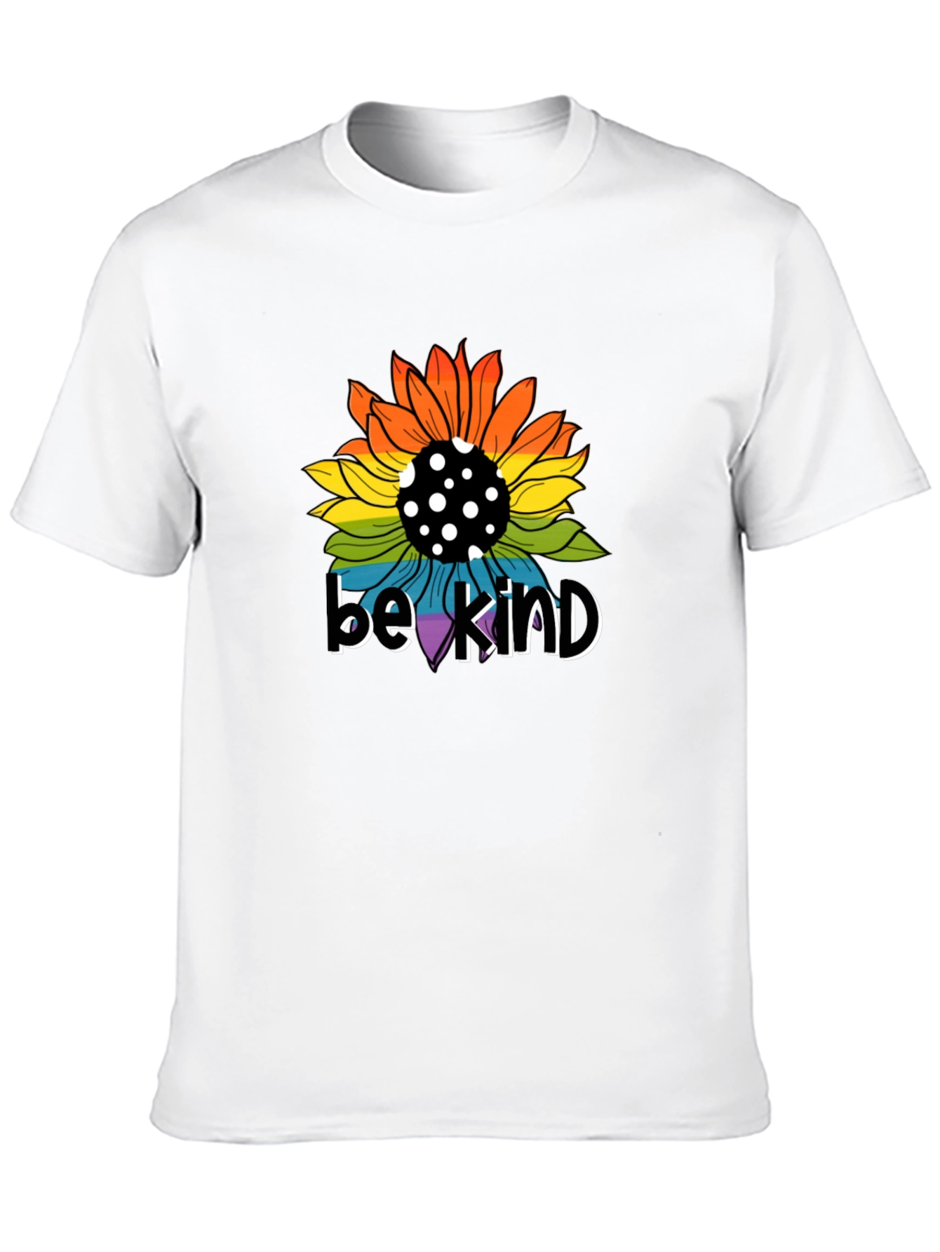 Be Kind Sunflower Graphic Tee - Black