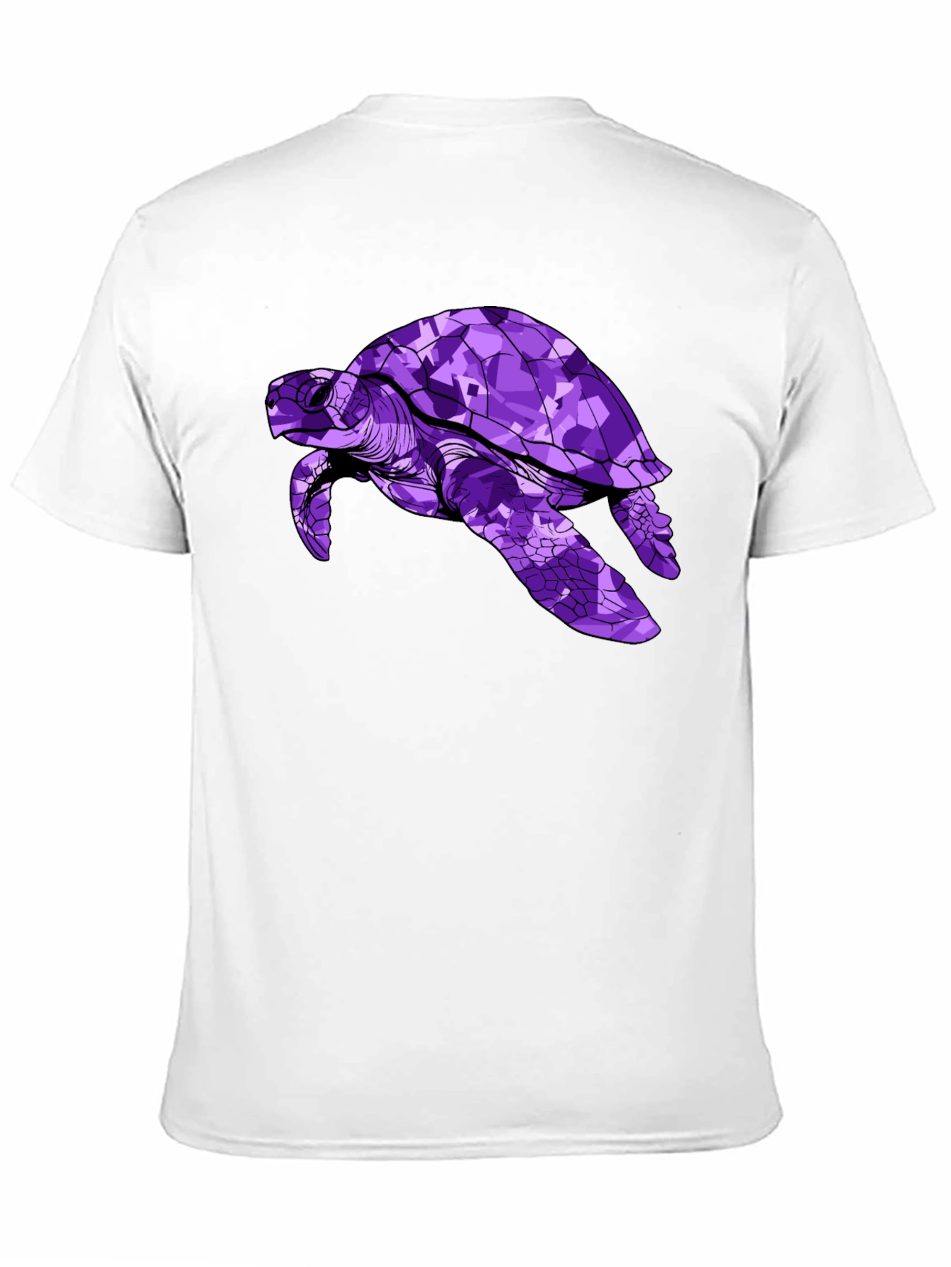 Purple Turtle Graphic Tee - Stylish Mens Black T-Shirt