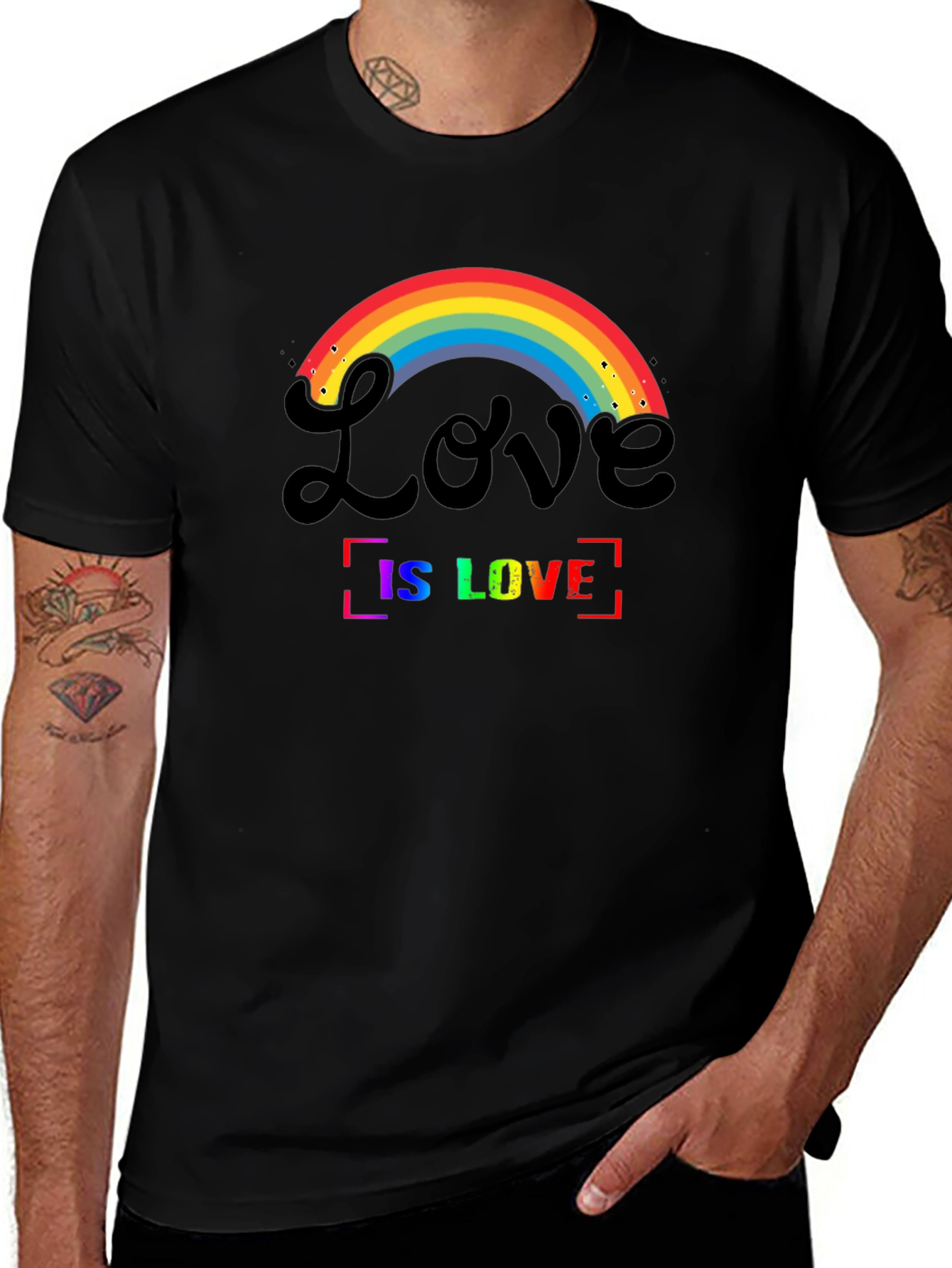 Love is Love Rainbow Graphic T-Shirt