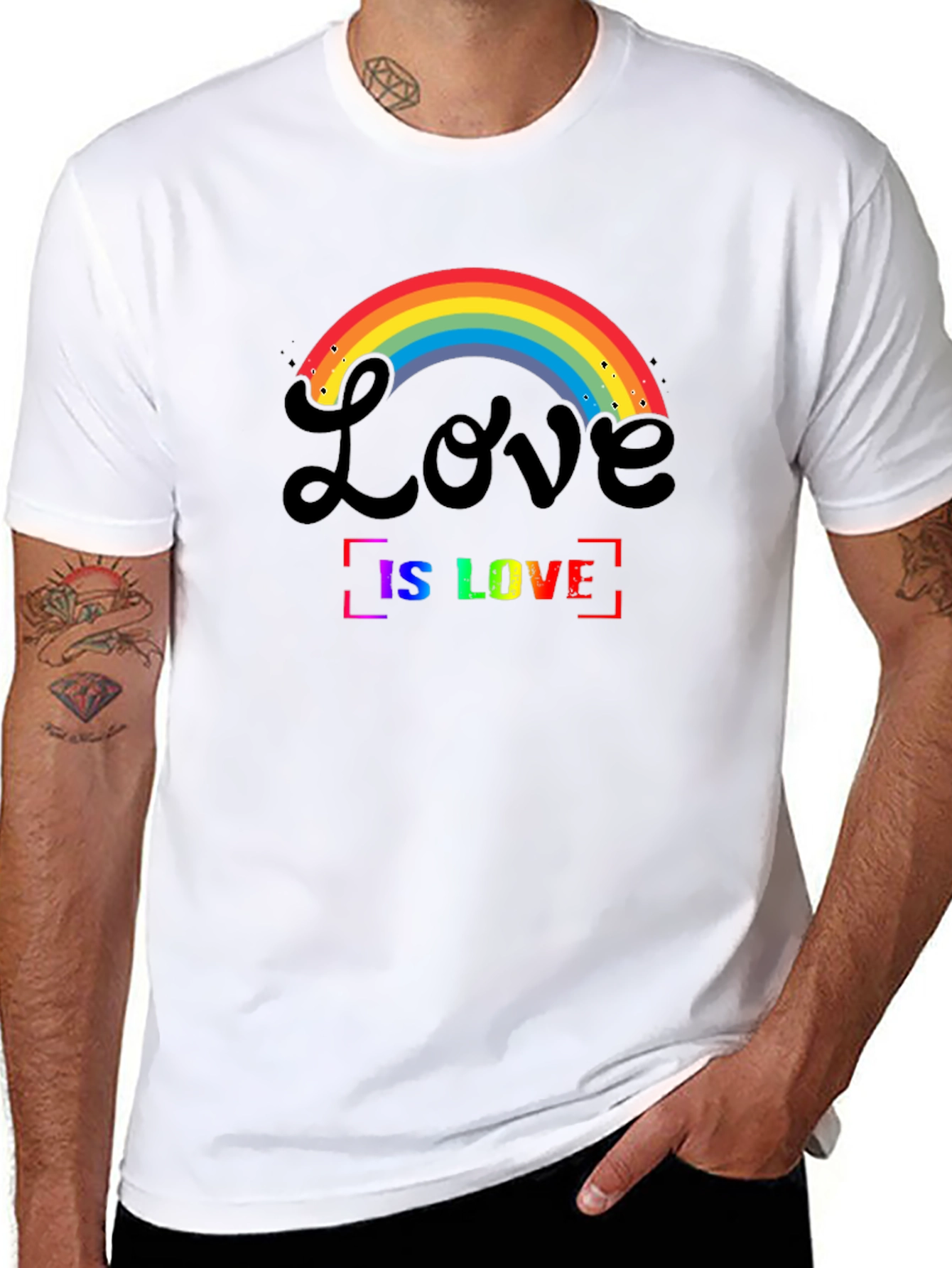 Love is Love Rainbow Graphic T-Shirt