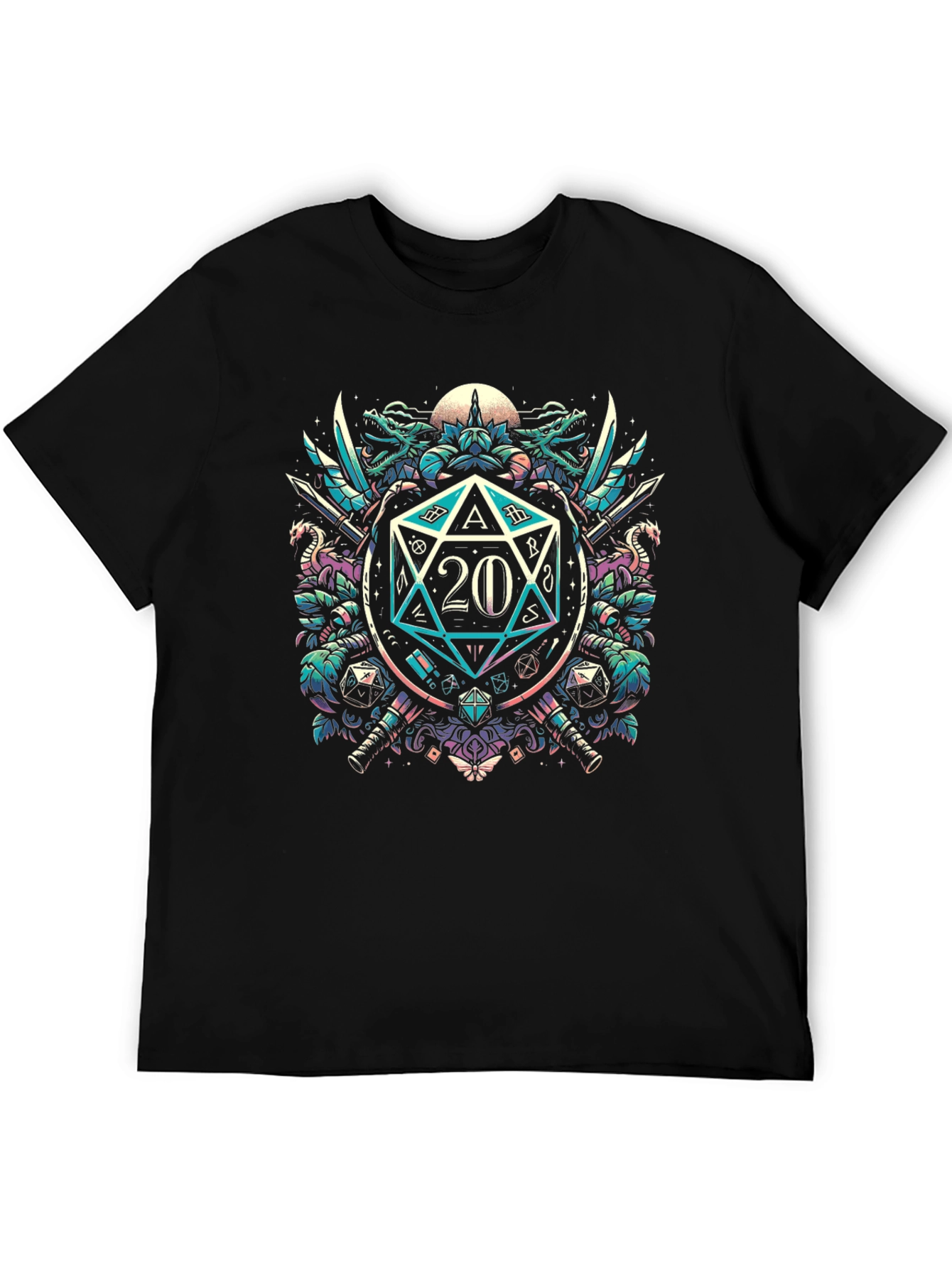 D&D 20-Sided Dice Graphic Tee - Gamer Style