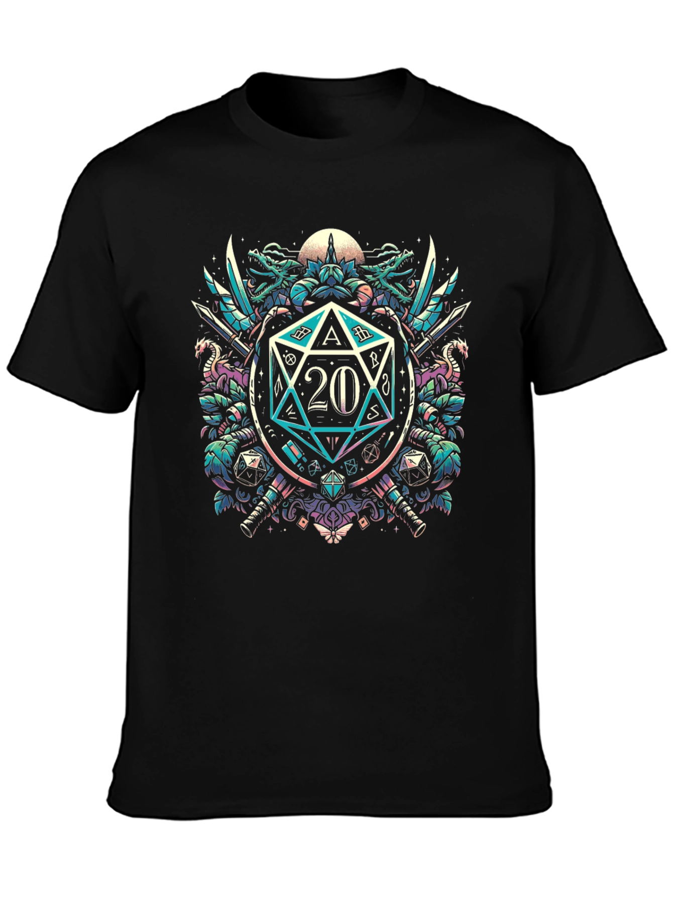 D&D 20-Sided Dice Graphic Tee - Gamer Style