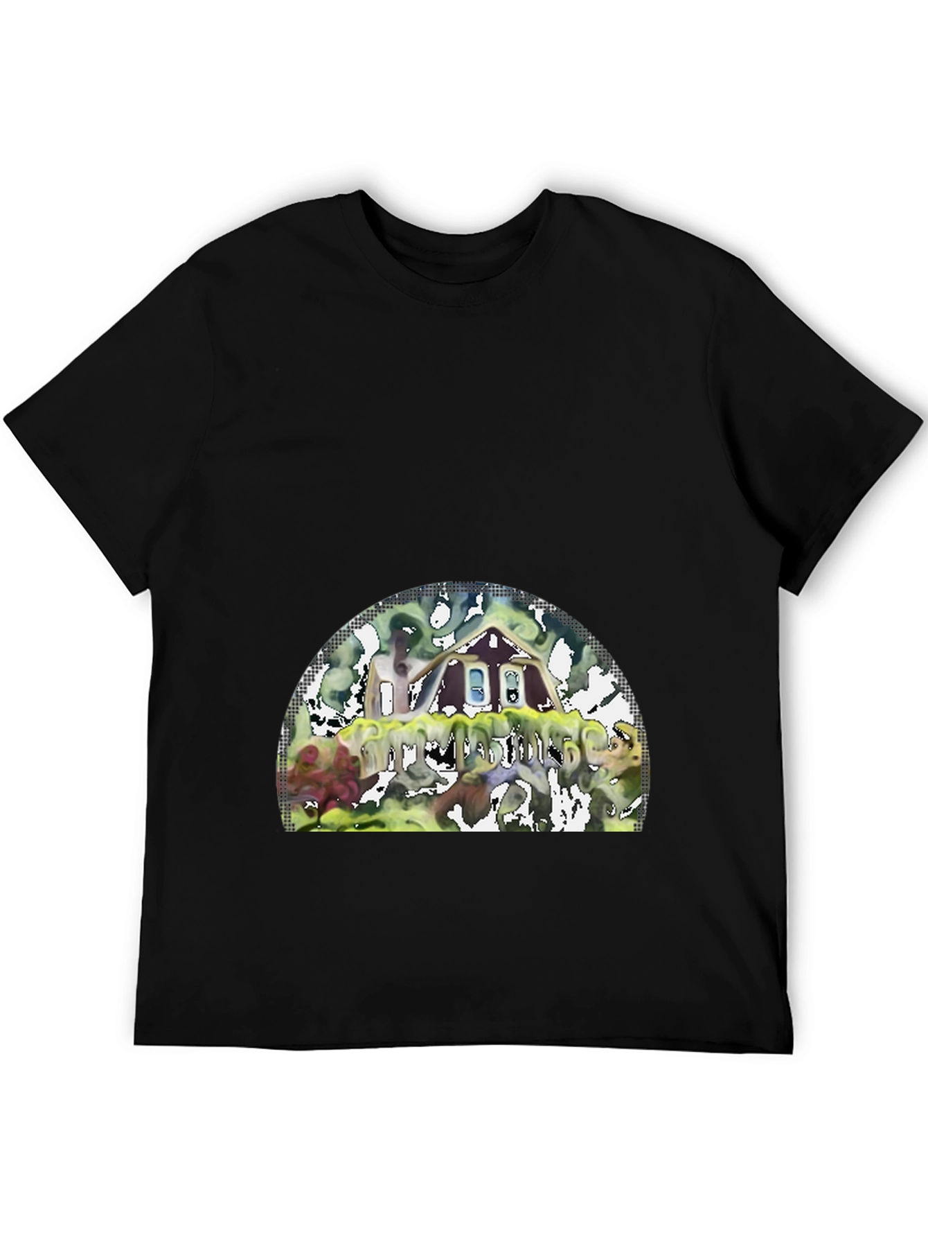 Unique Graphic T-Shirt - Abstract House Design