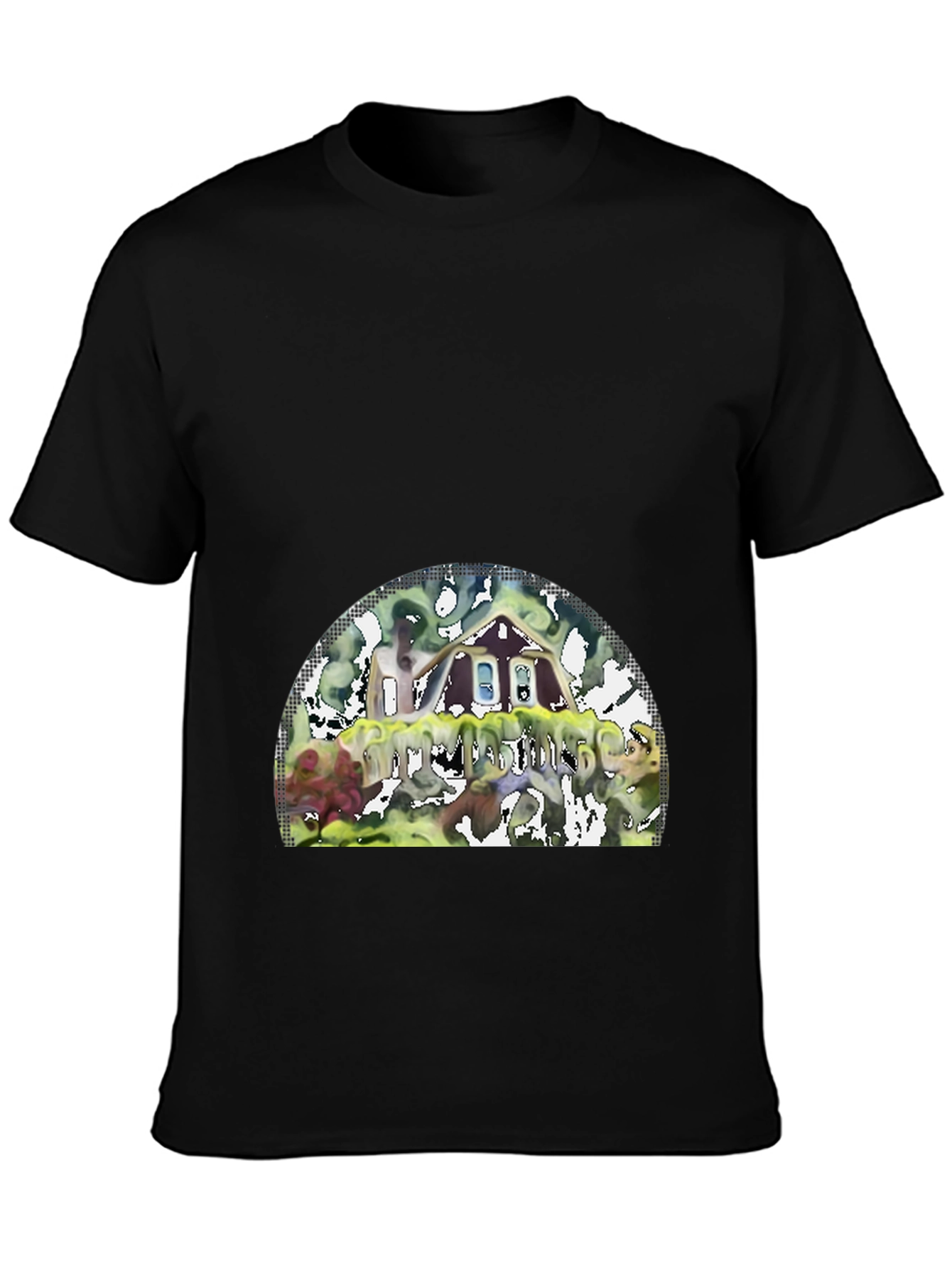 Unique Graphic T-Shirt - Abstract House Design
