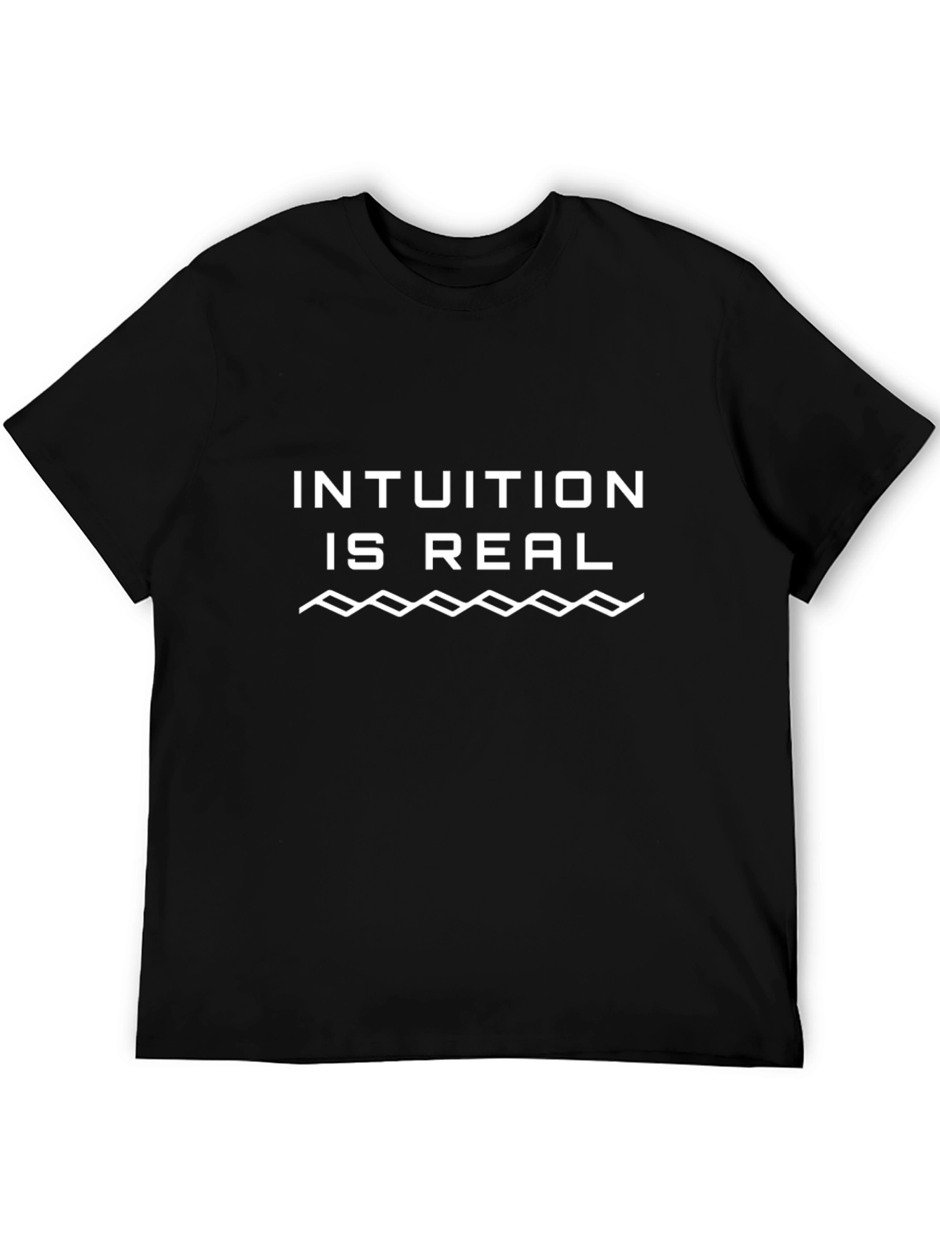 Intuition Is Real Black Graphic T-Shirt