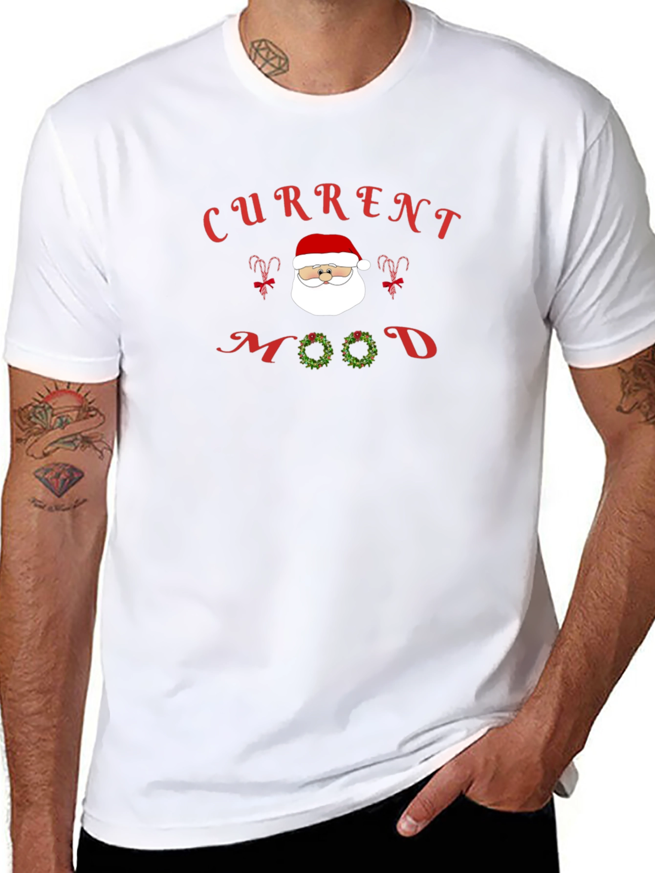 Current Mood Santa Holiday T-Shirt