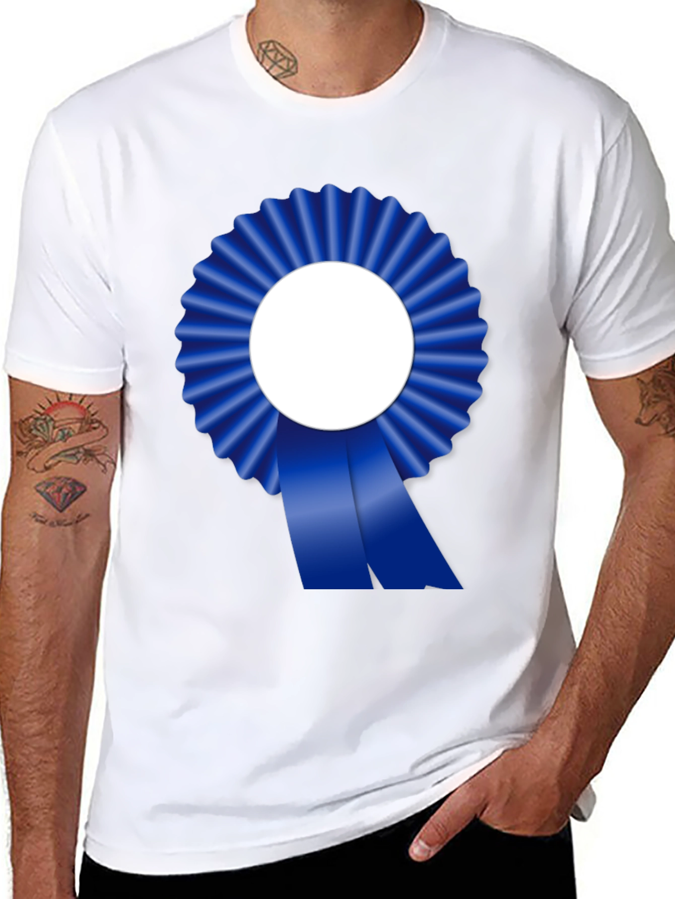 Blue Ribbon Graphic Tee - Achievement T-Shirt