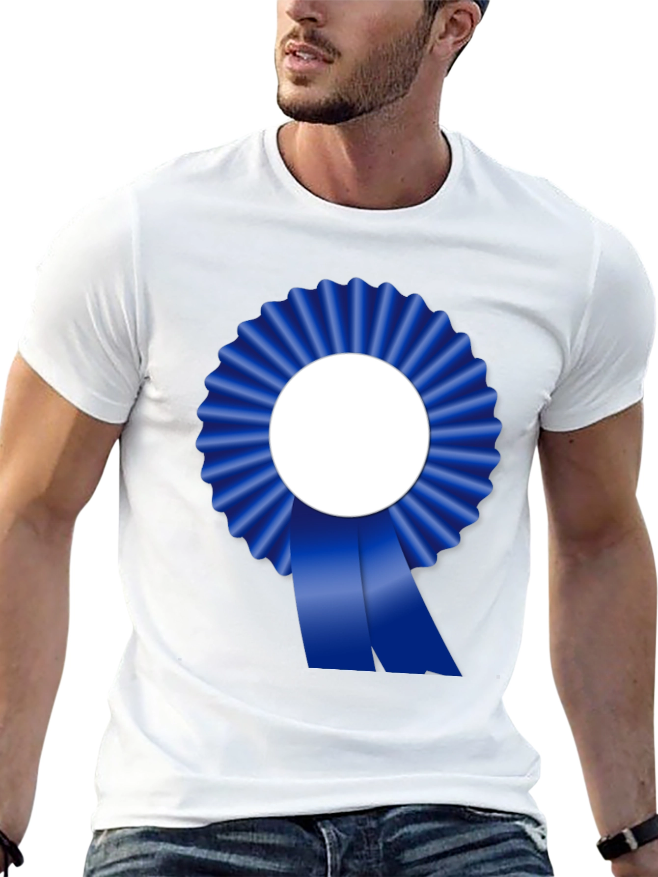 Blue Ribbon Graphic Tee - Achievement T-Shirt