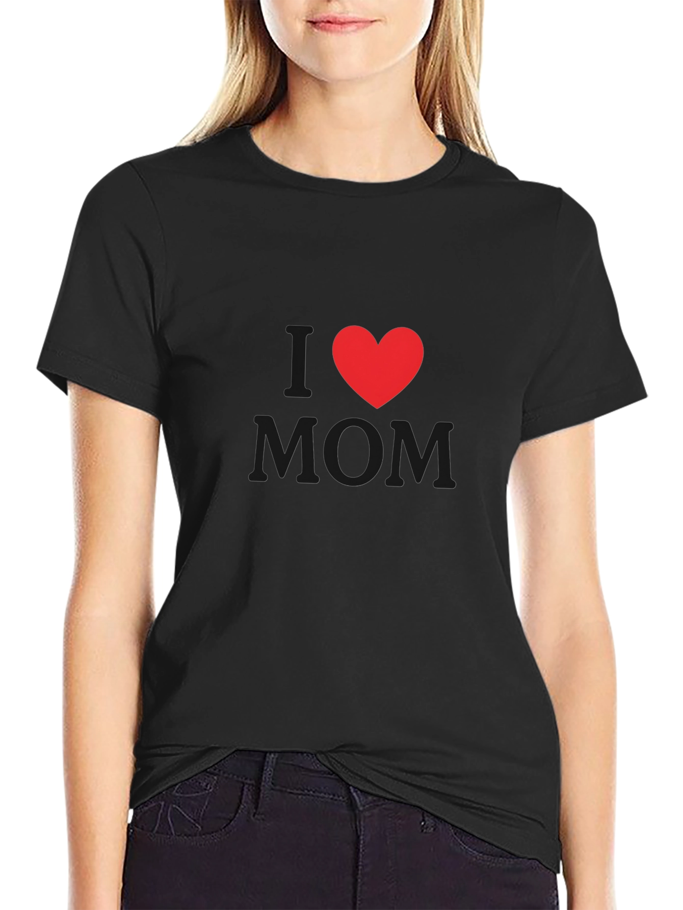 I Heart Mom Black T-Shirt