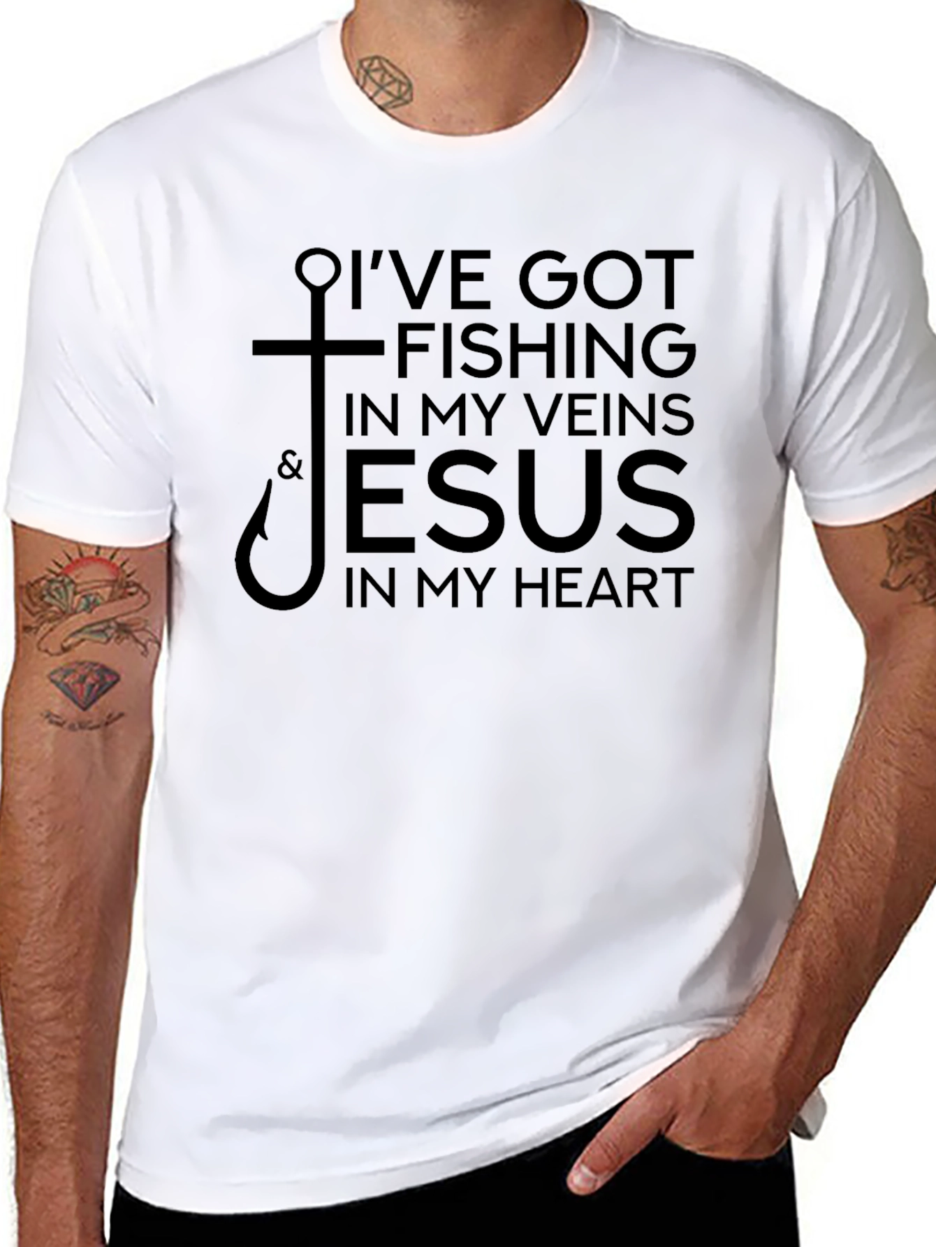 Fishing & Jesus T-Shirt - Faith Based Apparel