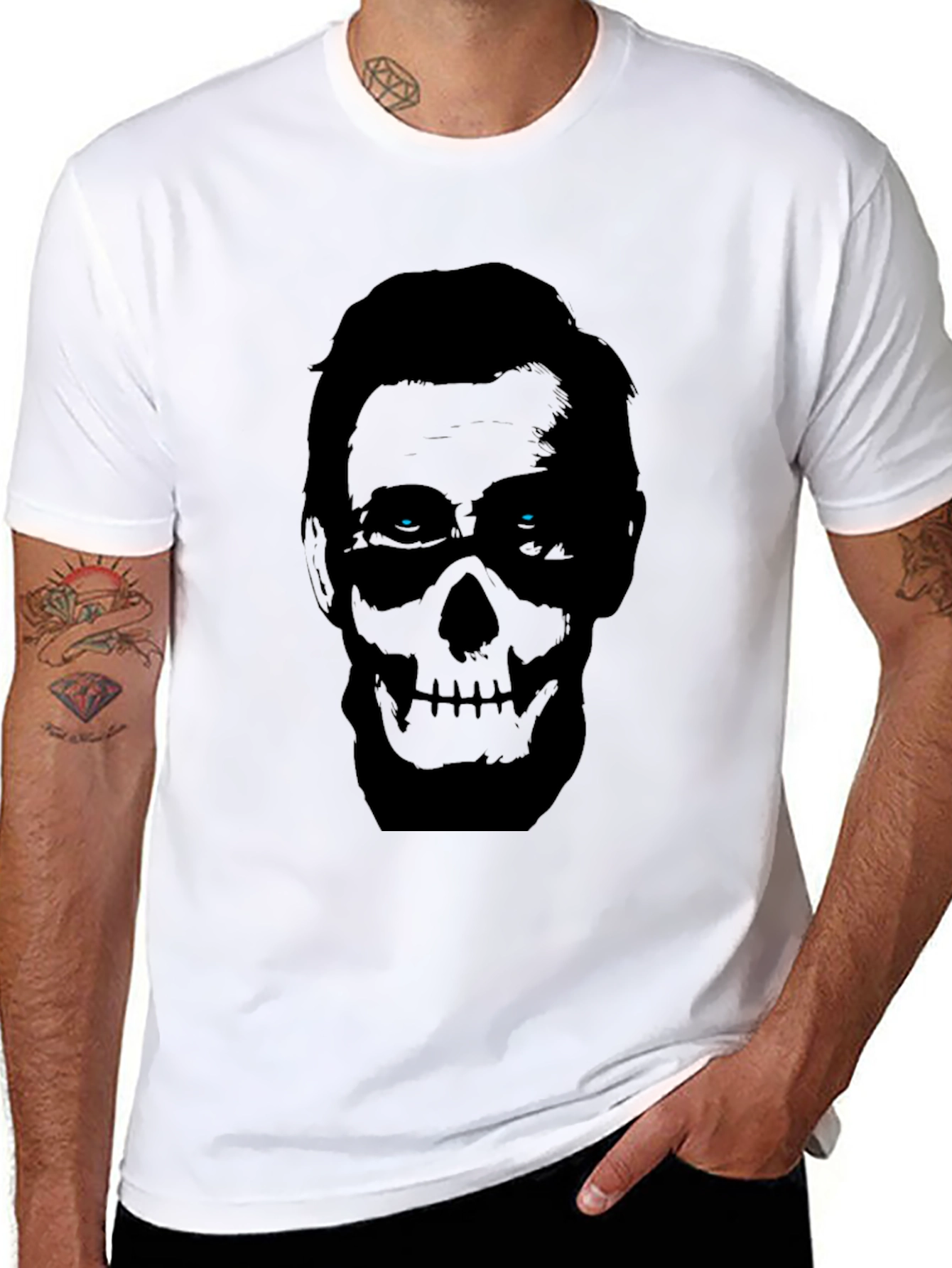 Skull Mask Graphic Tee - Mens Black T-Shirt