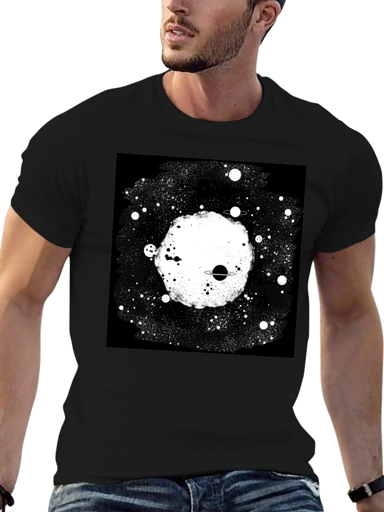Galaxy Black T-Shirt - Cosmic Style