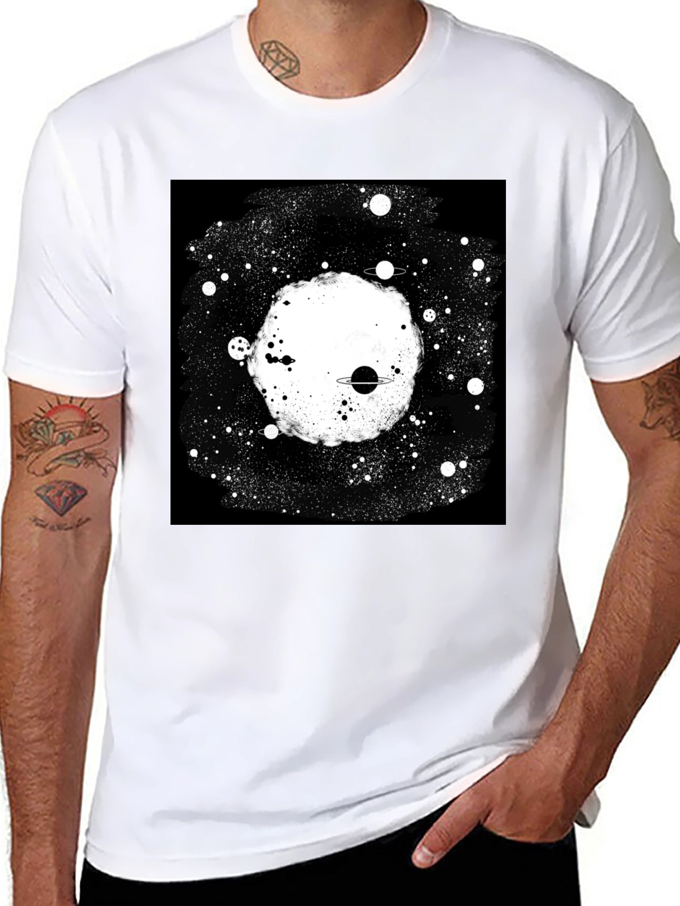 Galaxy Black T-Shirt - Cosmic Style