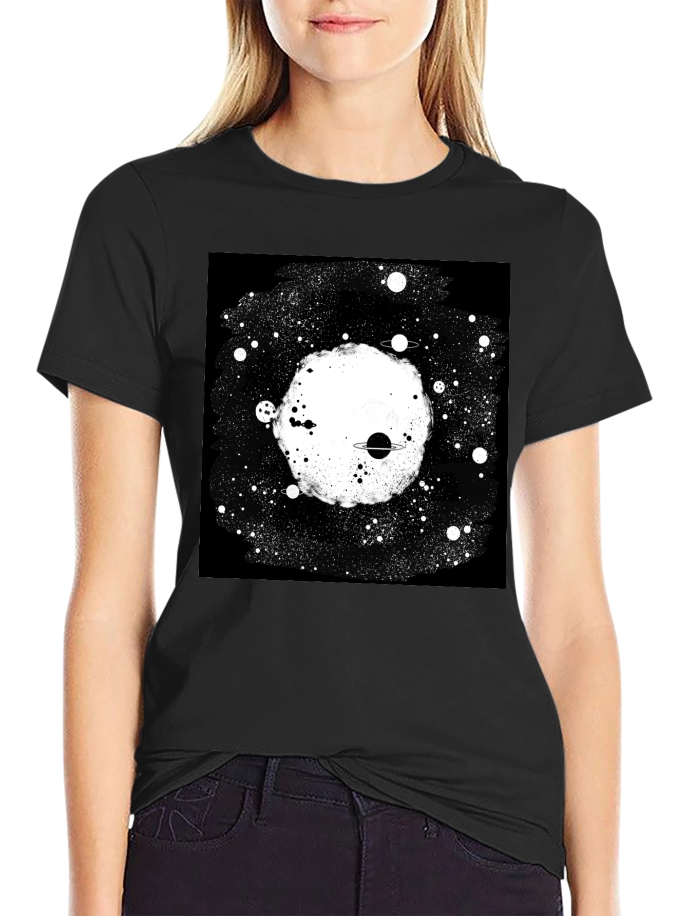 Galaxy Black T-Shirt - Cosmic Style